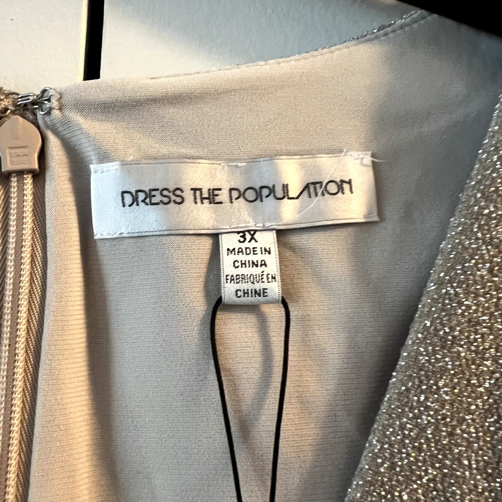 Dress the Population Dress the Population Riley Short Gold Dress Size 3X Size 3XL / US 20-22 - 5 Thumbnail