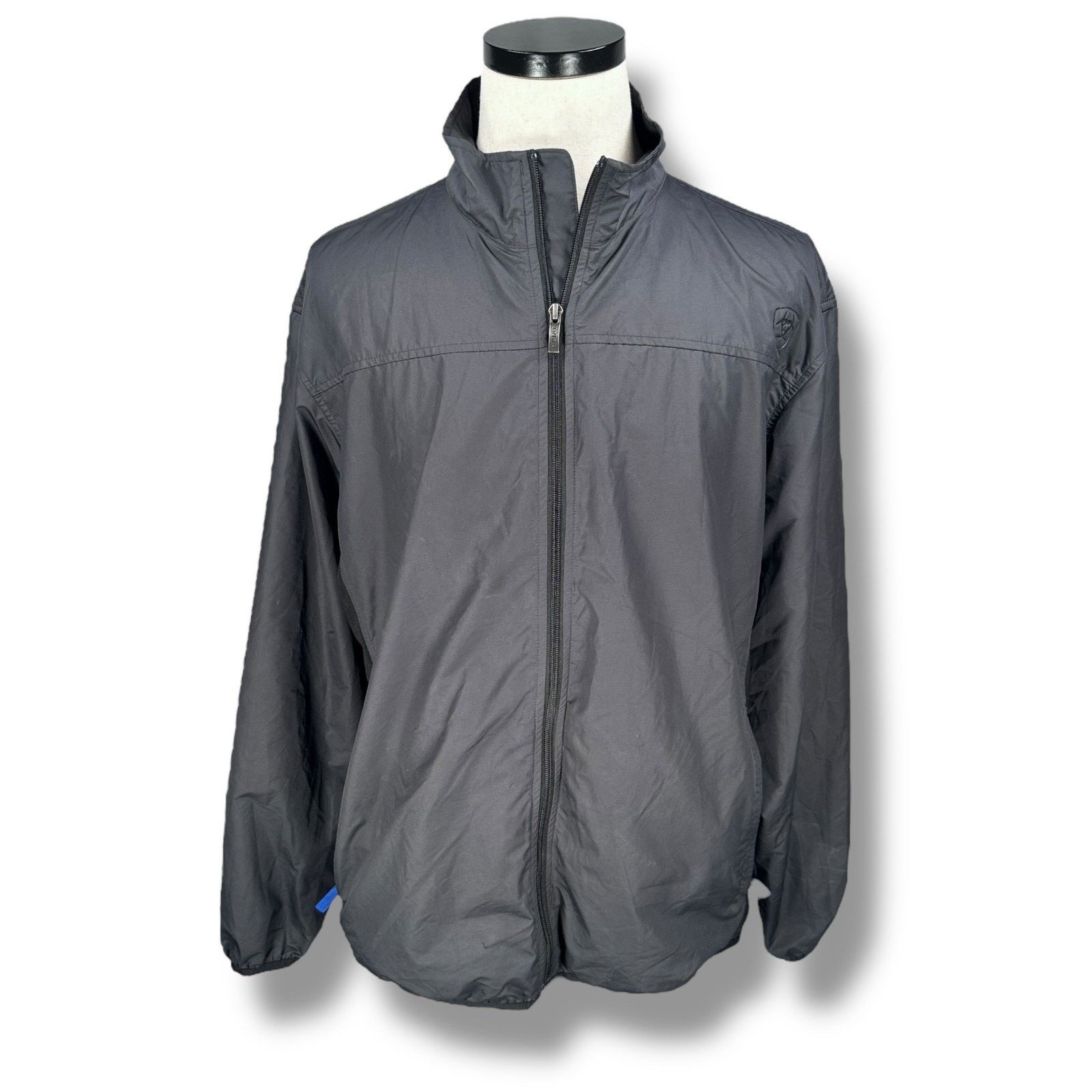 Ariat Ariat Ideal Windbreaker Jacket Men XL Gray Long Sleeve Zip Size US XL / EU 56 / 4 - 1 Thumbnail