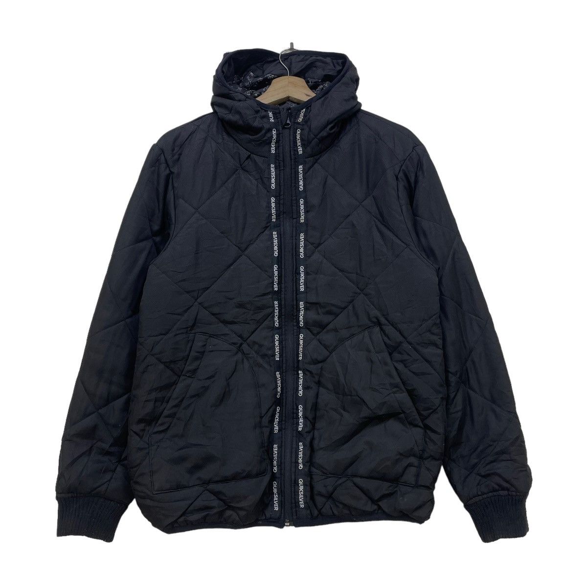 Quiksilver × Vintage Quiksilver Quilted Hoody Jacket Size US M / EU 48-50 / 2 - 1 Thumbnail