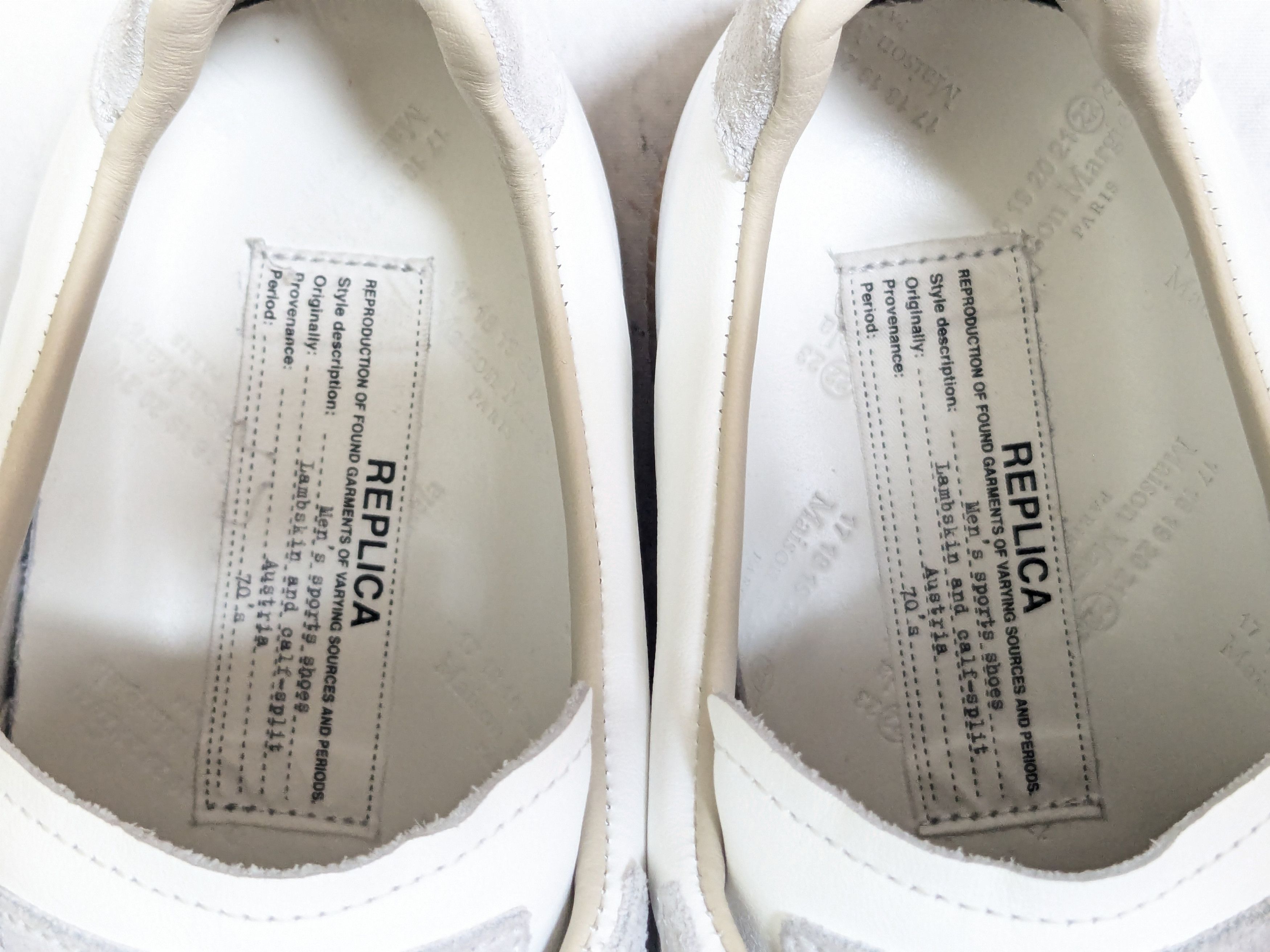 Maison Margiela Maison Margiela GAT Replica White Gray 11 44 Low Top Size US 11 / EU 44 - 6 Thumbnail