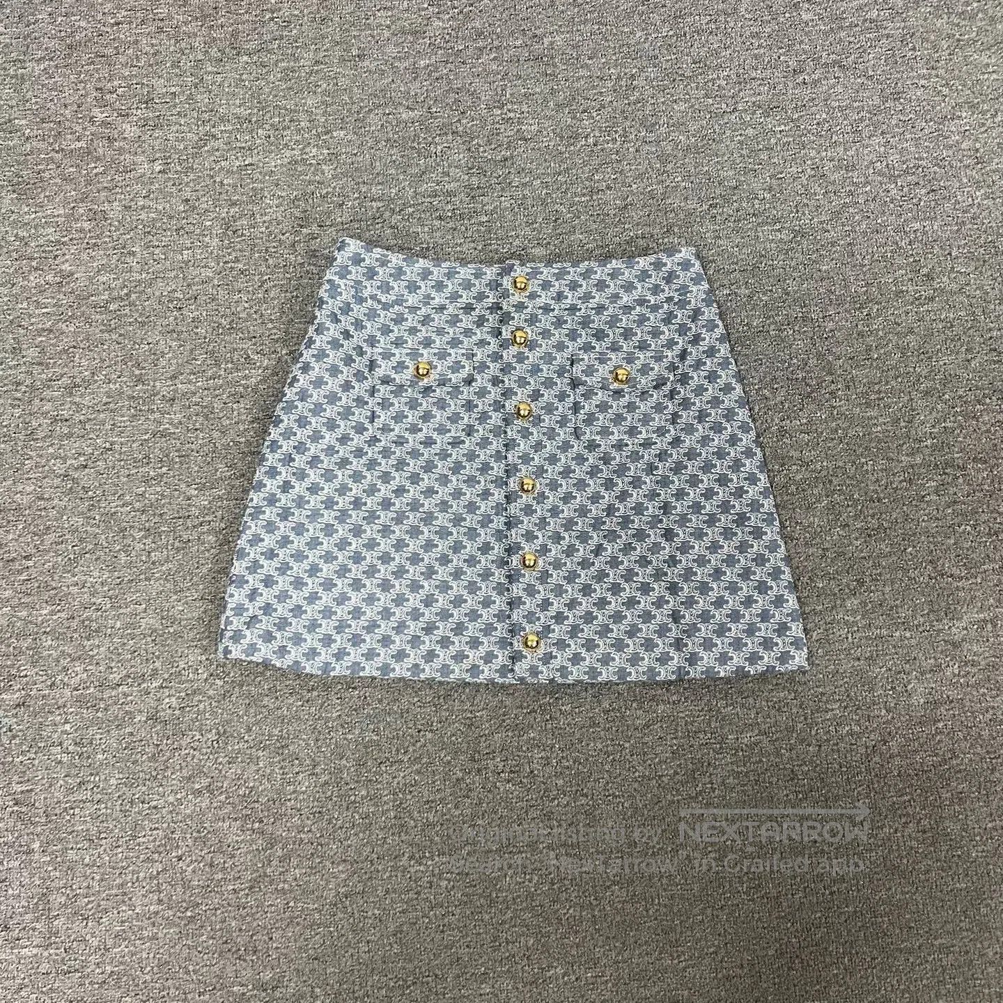Celine CELINE SIZE L Full-print half-length skirt or short dress| Size 30" / US 8 / IT 44 - 2 Thumbnail