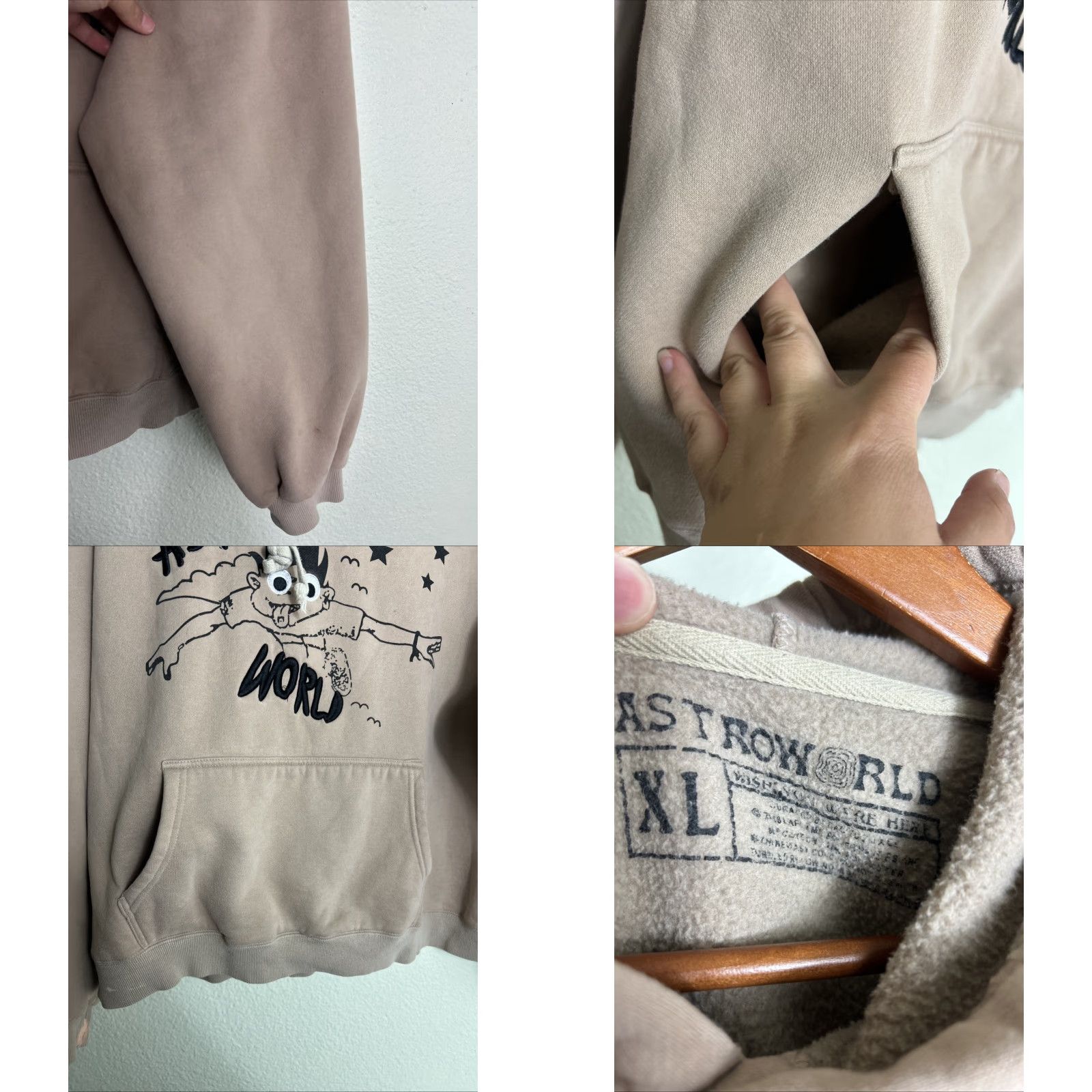 Travis Scott VINTAGE Travis Scott Astroworld Concert Look Mom I Can Fly Hoodie Mens XL Tan Size US XL / EU 56 / 4 - 8 Thumbnail