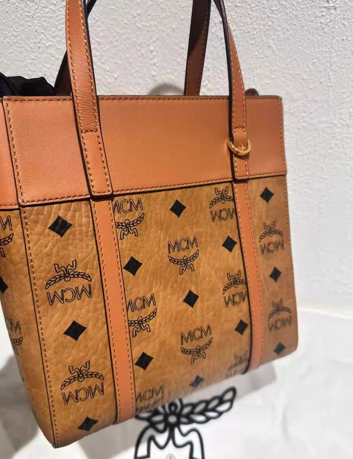 MCM MCM new cognac basket tote bag J38 Size ONE SIZE - 3 Thumbnail