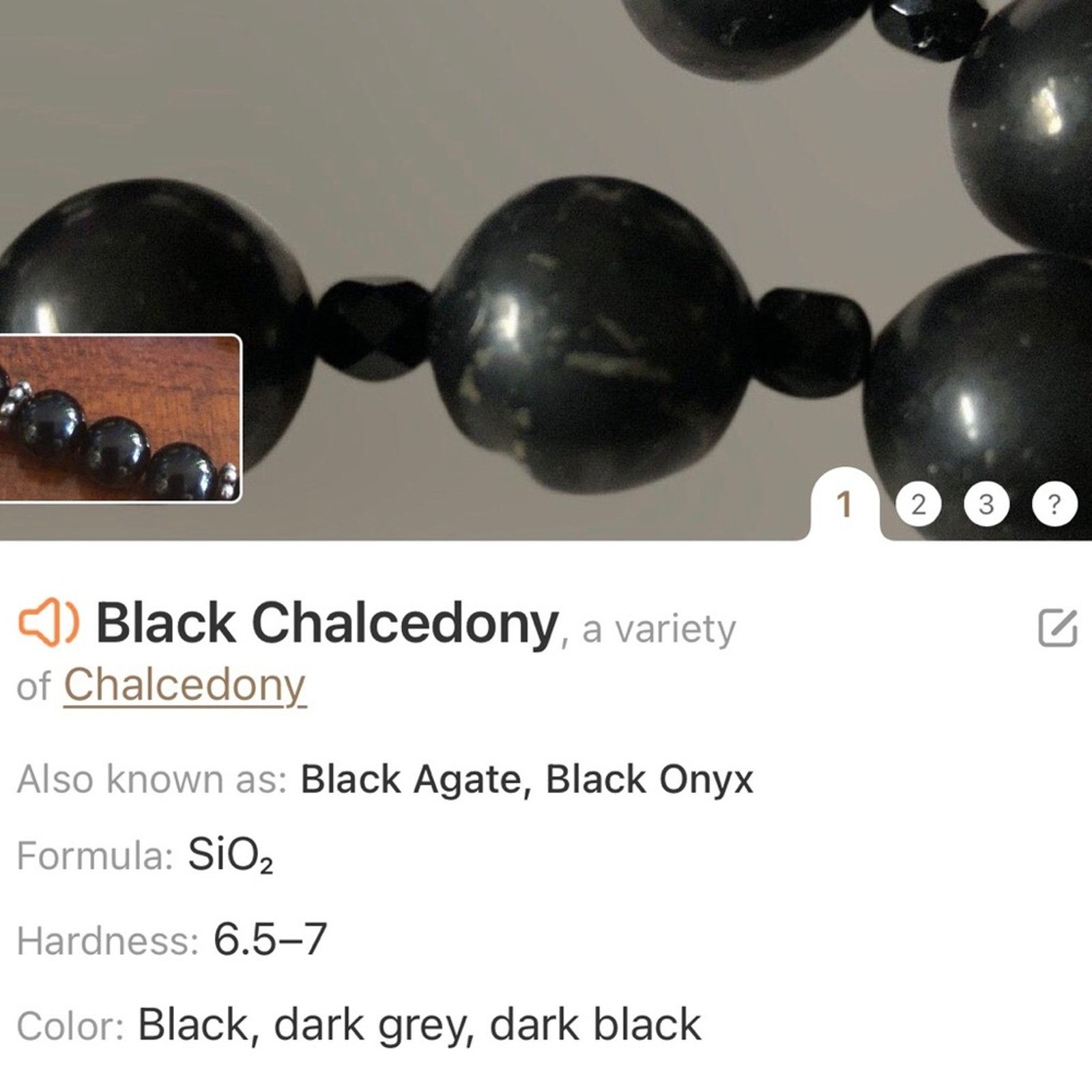 Vintage Vintage 80s-90s handmade black chalcedony beaded necklace Size ONE SIZE - 12 Thumbnail