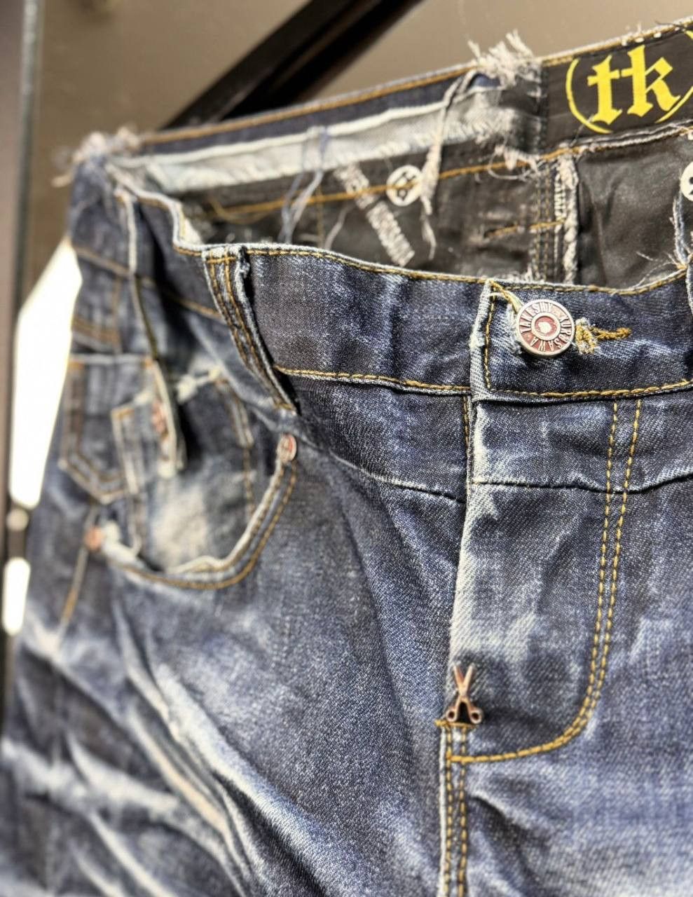 Tornado Mart Takeshy Kurosawa Sequin Logo Denim Pants Vintage Size US 32 / EU 48 - 10 Thumbnail
