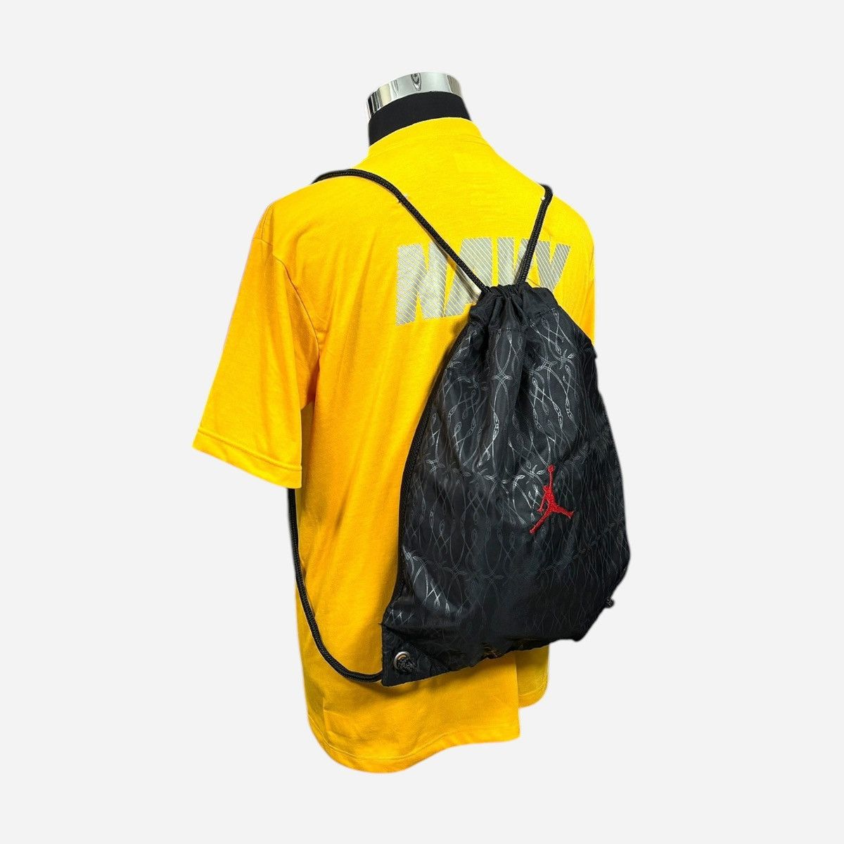Jordan Brand Jordan Jump Man Black Pattern Padded Drawstring Gym Bag Size ONE SIZE - 5 Thumbnail
