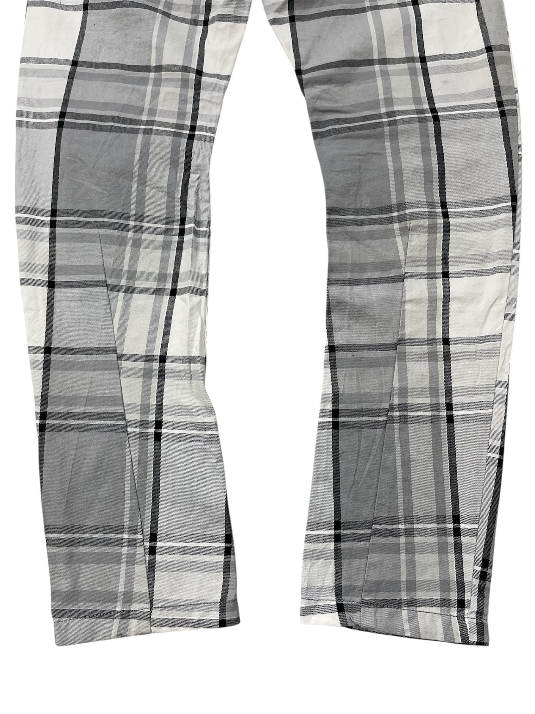 Diesel Diesel Grey Plaid Cotton Trousers Size US 31 - 5 Thumbnail