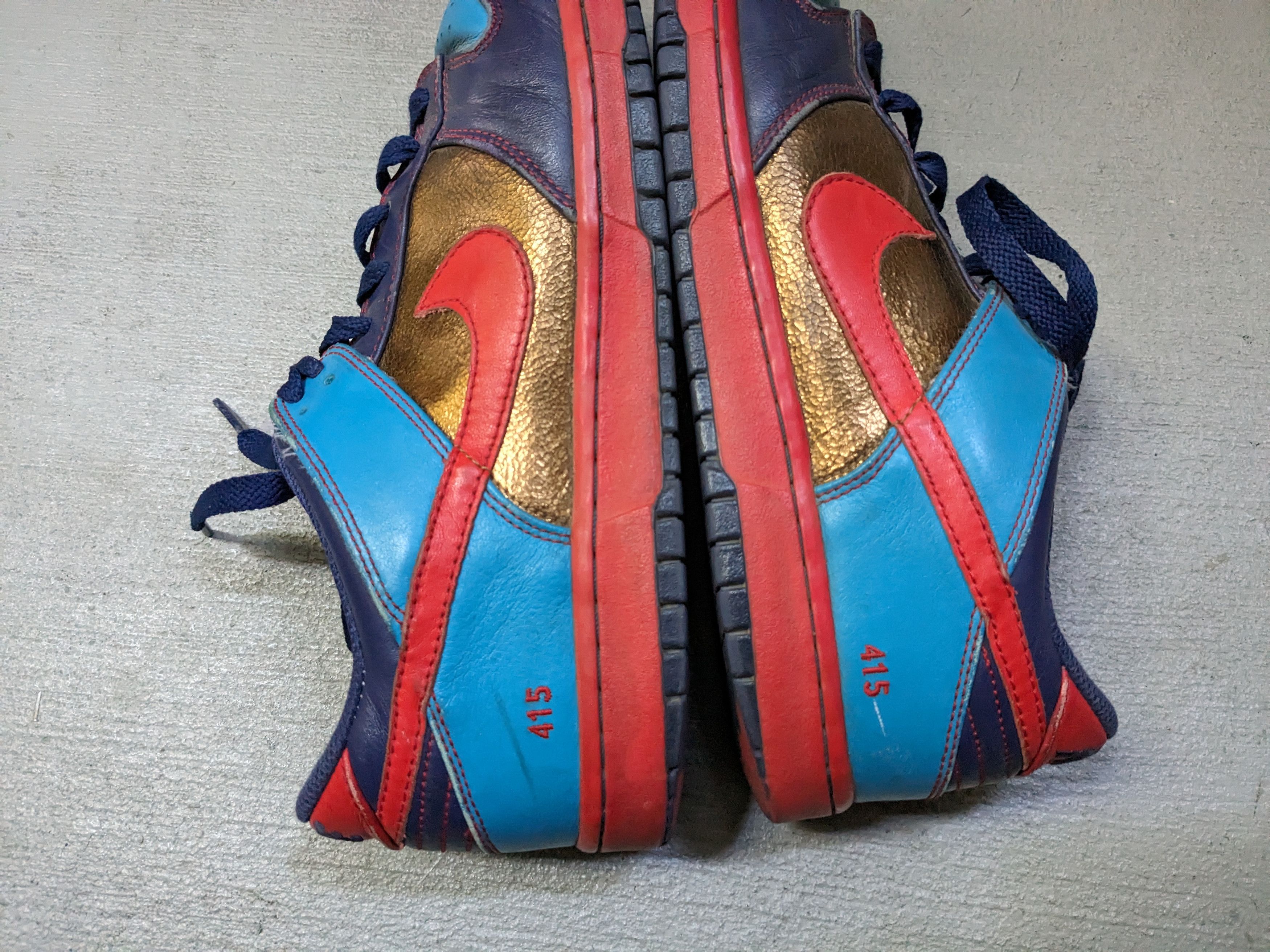 Nike Vintage Nike Dunk Low Purple Blue Red Size 11 Leather Y2K Size US 8.5 / EU 41-42 - 8 Thumbnail
