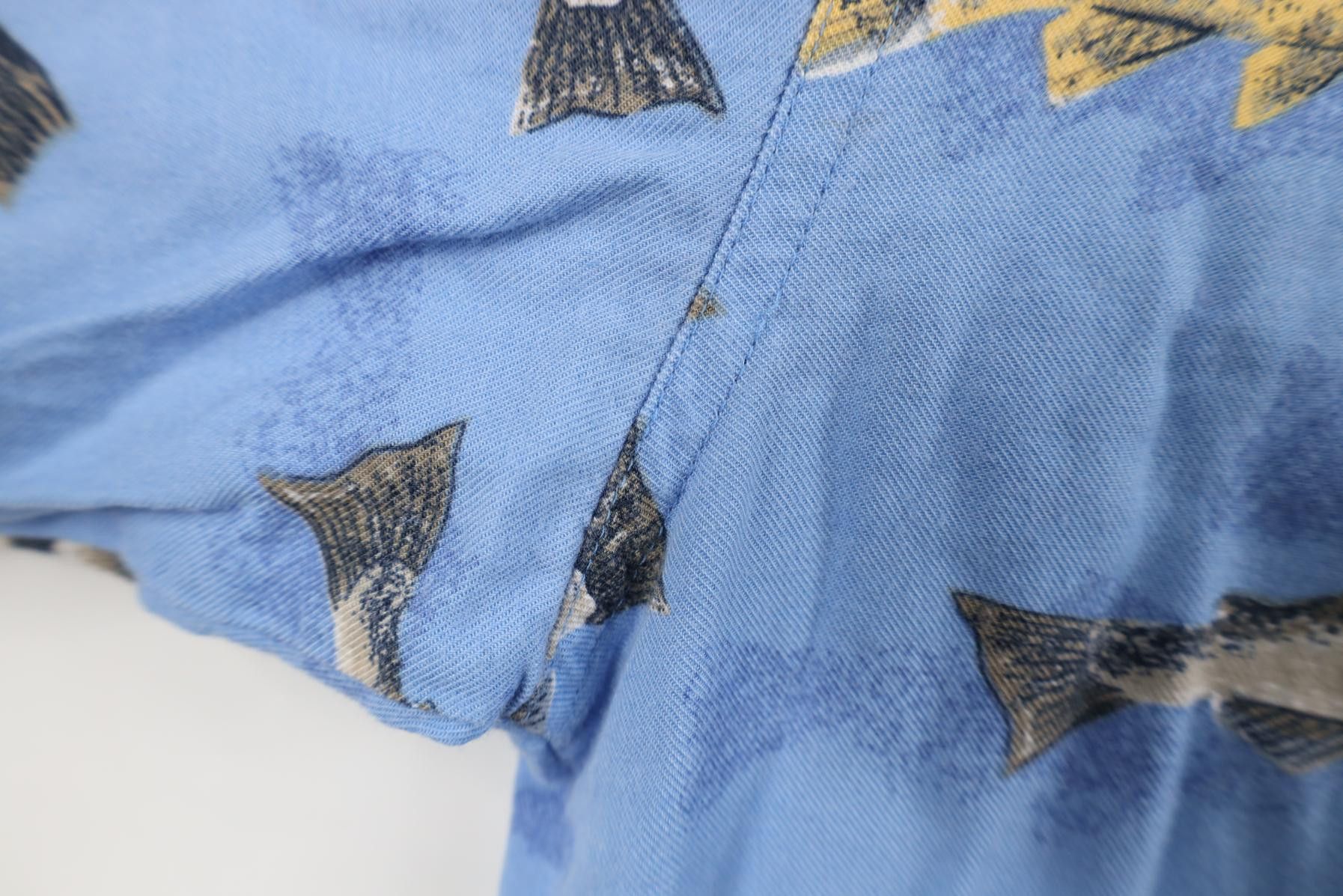 Columbia Vintage 90s Columbia Fish All Over Print Button Down Shirt Size US M / EU 48-50 / 2 - 6 Thumbnail