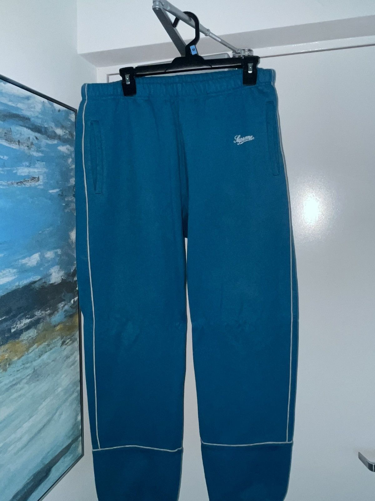 Supreme Supreme Piping Sweatpants SS18/ Dark Agua Size US 34 / EU 50 - 2 Thumbnail