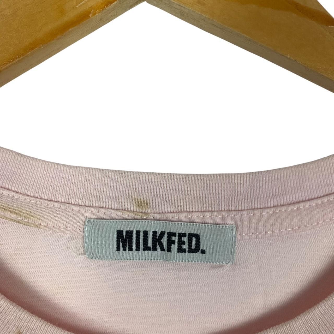 MILKFED MILKFED JAPAN DESIGNER Stock Logo Print Tee Shirt Pink Size S / US 4 / IT 40 - 3 Thumbnail