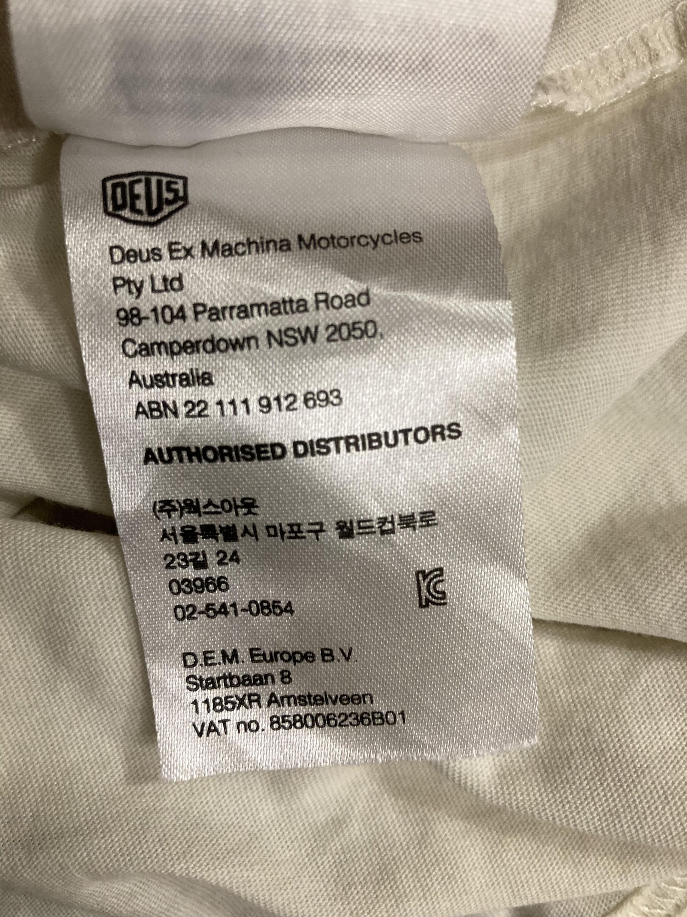 Deus Ex Machina DEUS EX MACHINA TREASURY TEE - VINTAGE WHITE Size US M / EU 48-50 / 2 - 7 Thumbnail