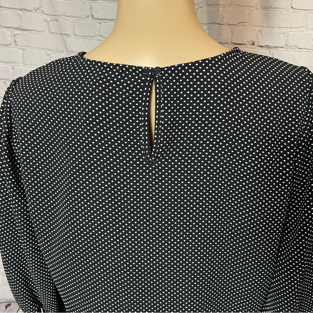 Adrianna Papell NWT New $69 Adrianna Papell 3/4 Sleeve Polka Dot Blouse Siz Size S / US 4 / IT 40 - 9 Thumbnail