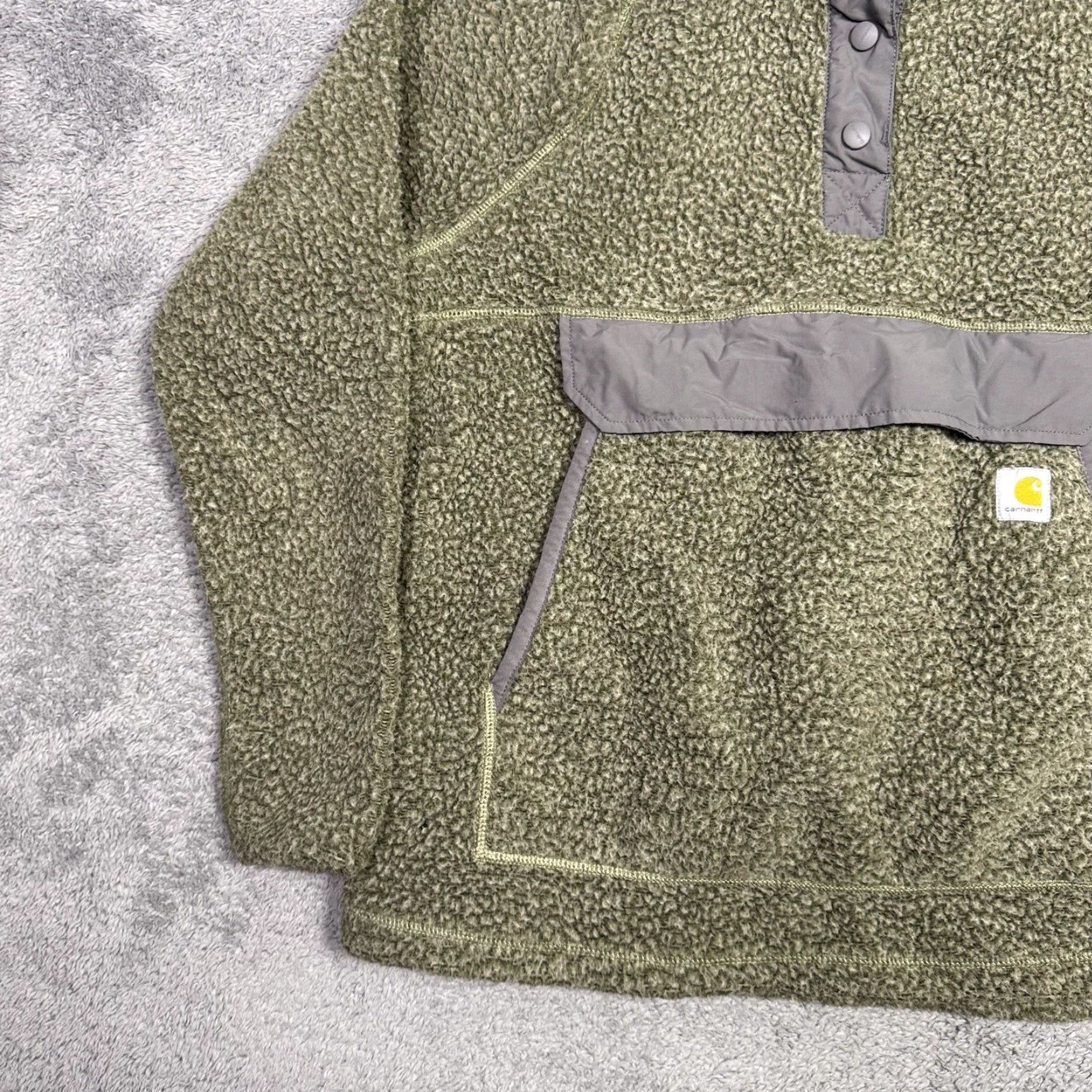 Carhartt VINTAGE Carhartt Jacket Womens M 8-10 Pullover 104922-W 1/4 Snap Fleece Sherpa Sweater Size M / US 6-8 / IT 42-44 - 3 Thumbnail
