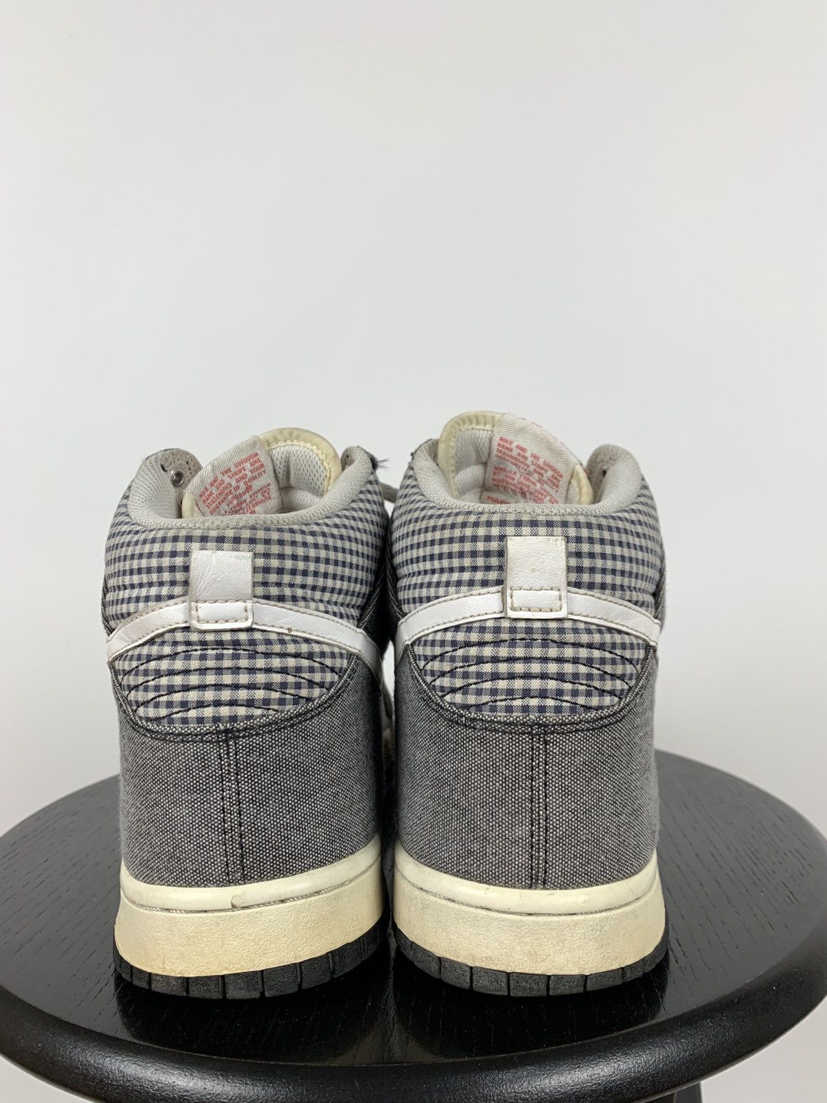 Nike Rare Nike High Dunk Checkered Denim Sneakers Size US 11 / EU 44 - 5 Thumbnail