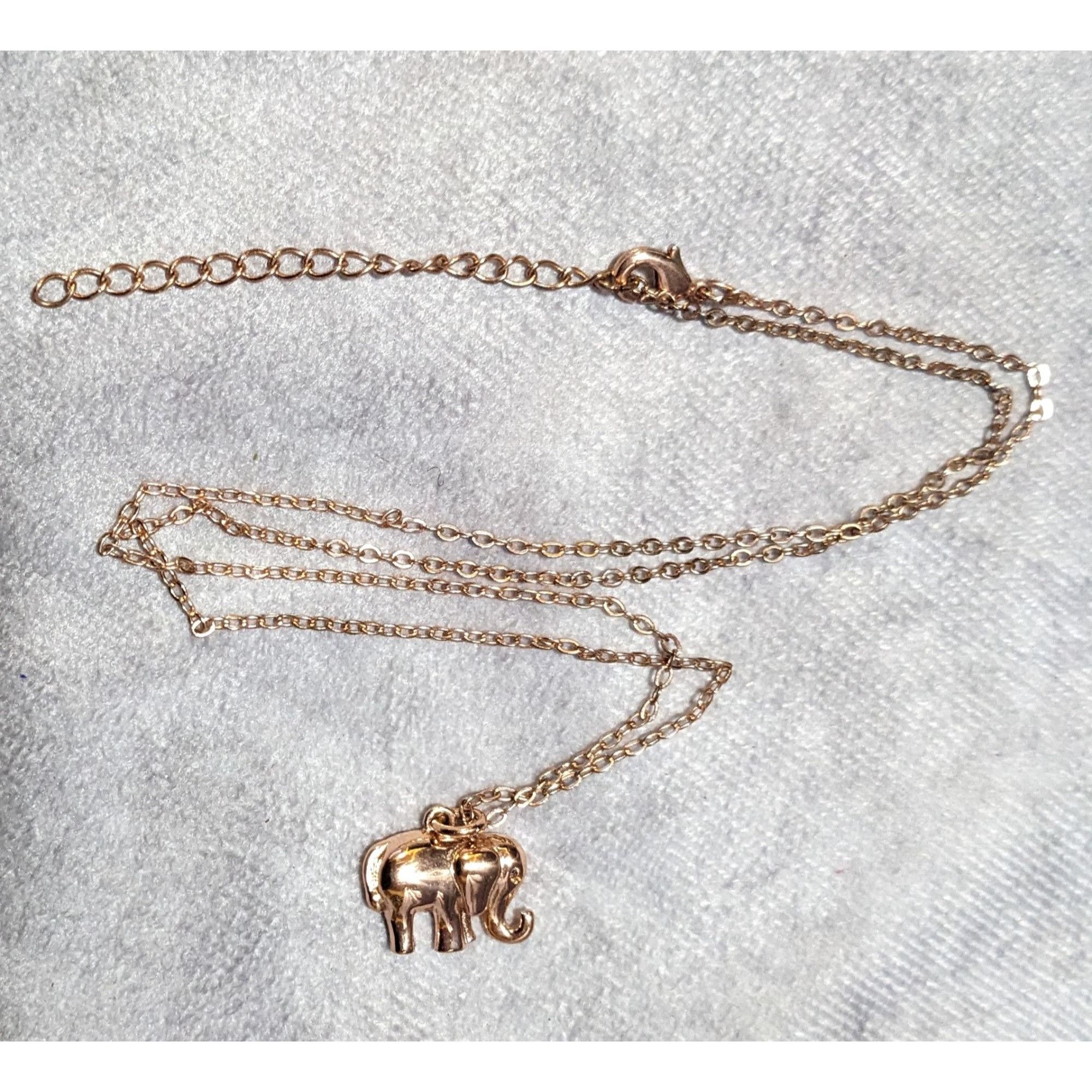 Other Minimalist Rose Gold Tone Elephant Pendant Necklace Size ONE SIZE - 7 Thumbnail