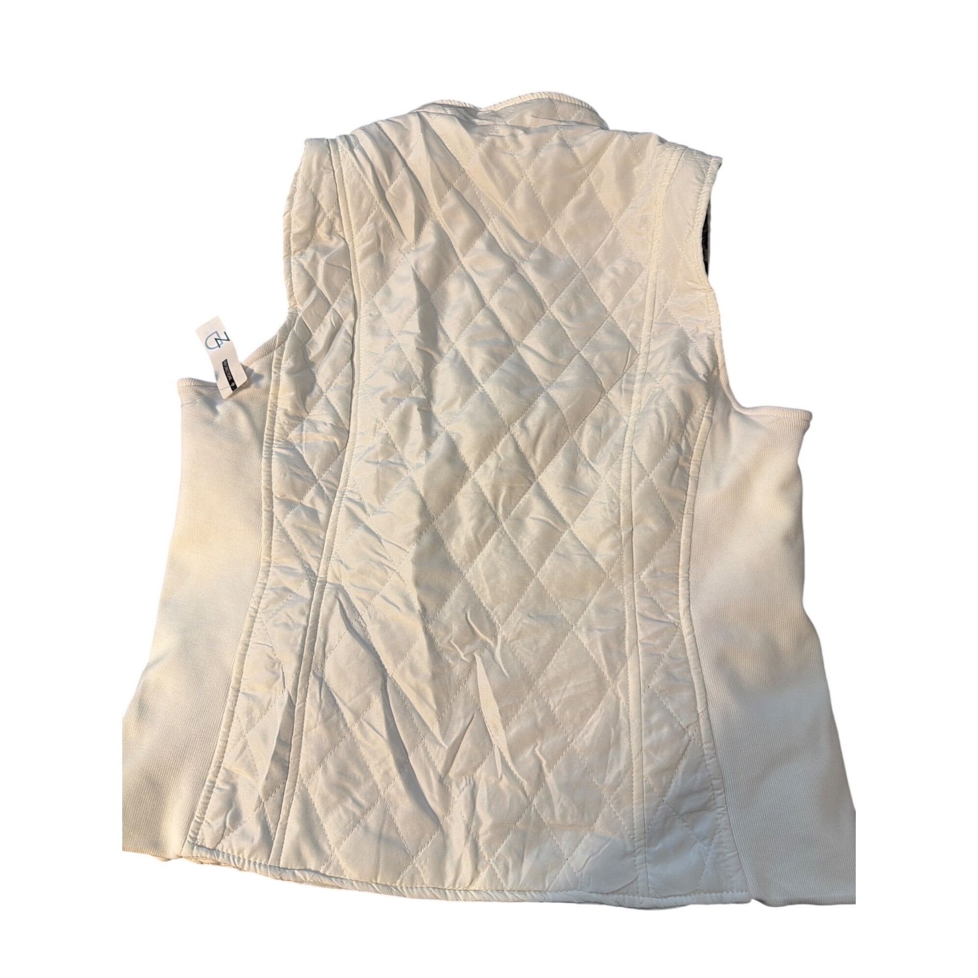 Other New Directions White Quilted Puffer Vest Silver Tone Snap Fr Size S / US 4 / IT 40 - 4 Thumbnail