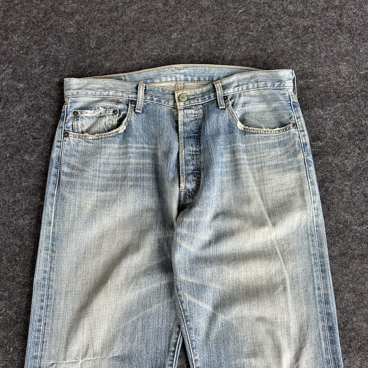 Levi's Levis 501 Distressed Faded Vintage Denim 36x30 D581 Size US 36 / EU 52 - 2 Thumbnail