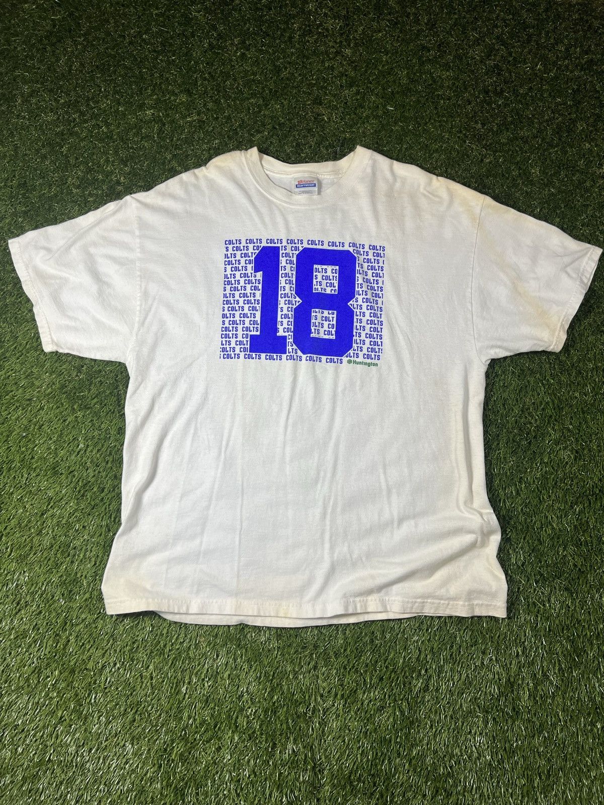 NFL Vintage Y2K RecordBreaking Peyton Manning Colts Football Tee Size US XL / EU 56 / 4 - 2 Thumbnail