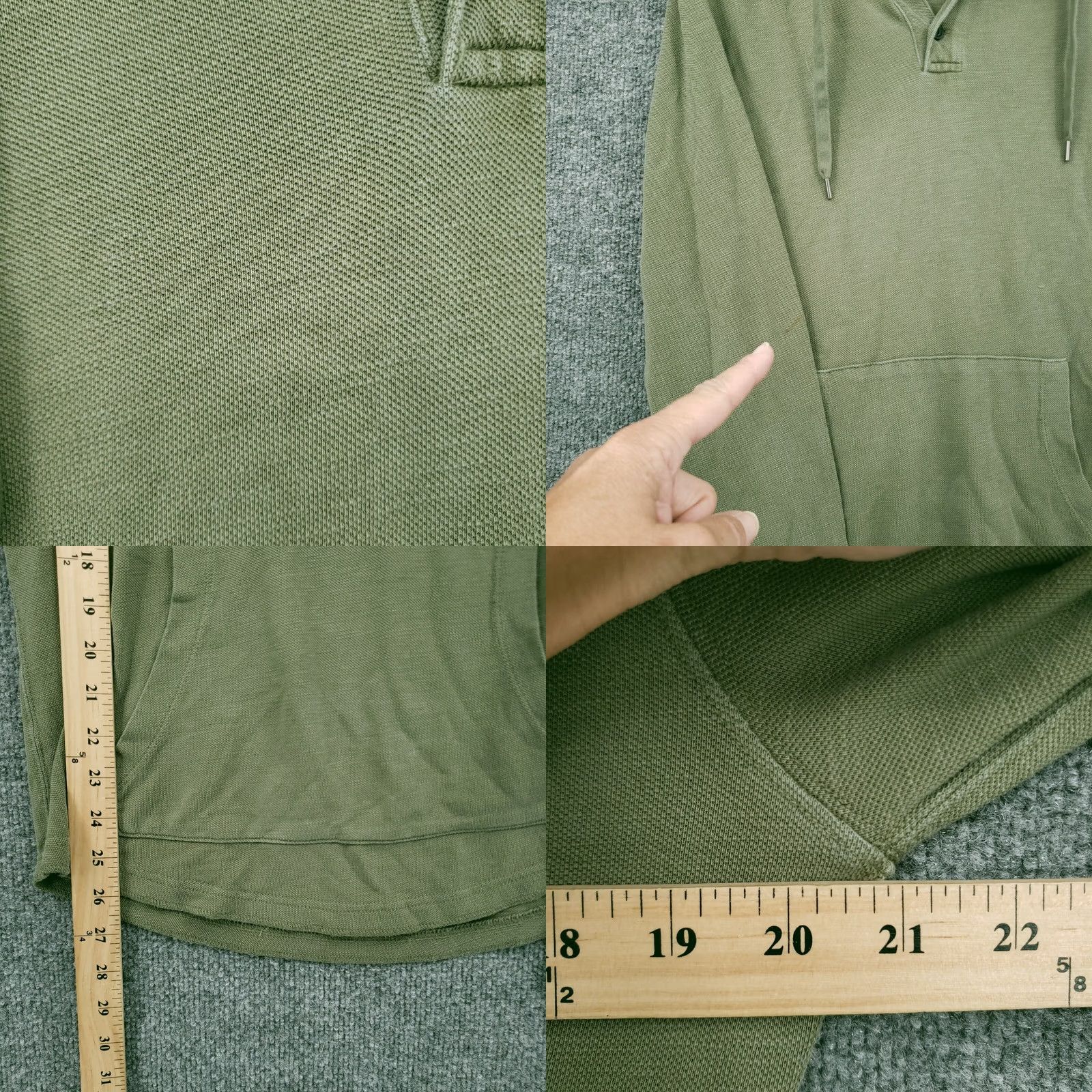 American Eagle Outfitters American Eagle Hoodie Mens XS Green Pullover Hooded Pocket Long Sleeves Standard Fit Size US XS / EU 42 / 0 - 8 Thumbnail