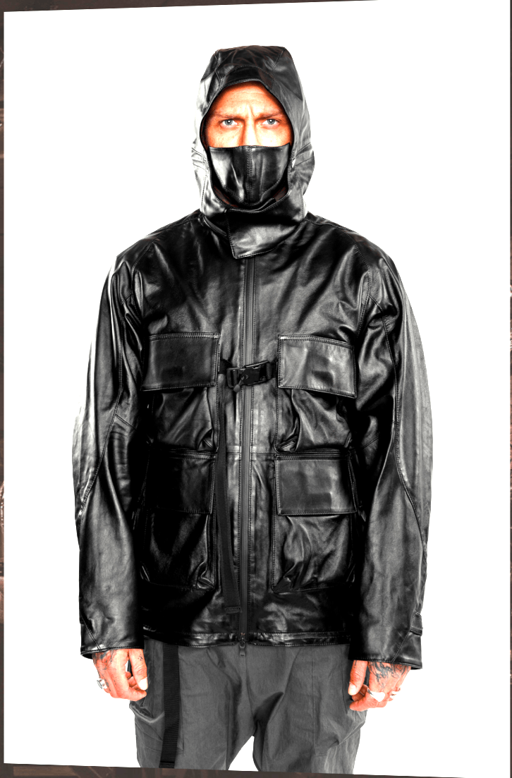 The Viridi-anne Leather mask hooded jacket size 2 Size US M / EU 48-50 / 2 - 20 Thumbnail