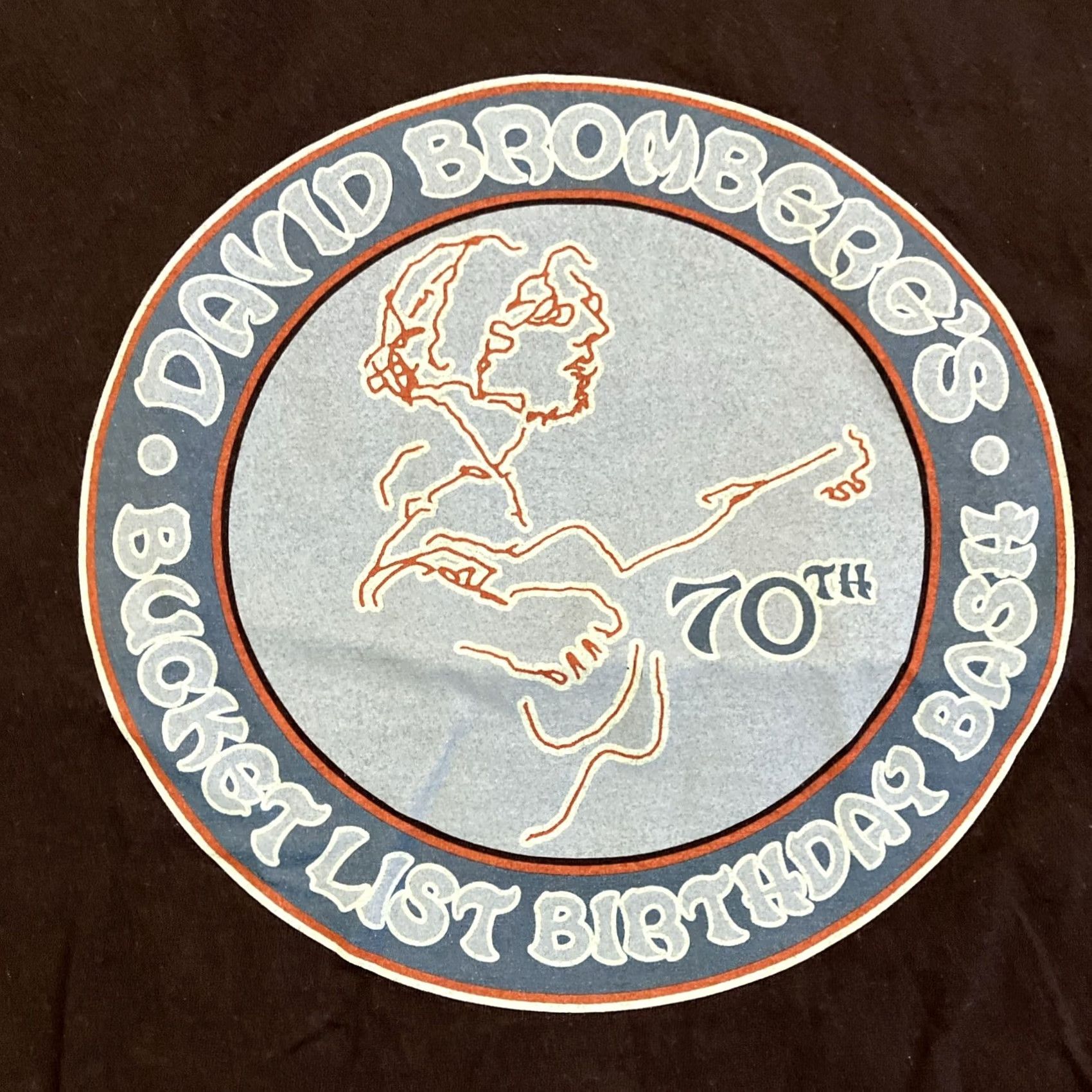 Hanes VINTAGE DAVID BROMBERG T Shirt XL Black 70th Birthday Mens Size US XL / EU 56 / 4 - 2 Thumbnail