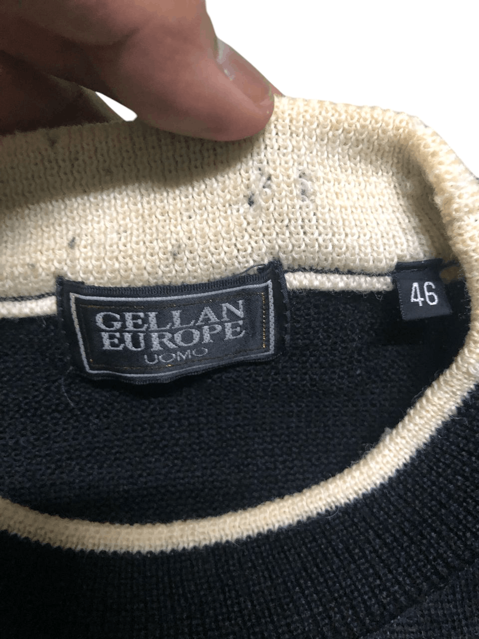 Designer × Japanese Brand × Vintage 90s Gellan Europe Crewneck Wool Knit Sweatshirt Distressed Size US M / EU 48-50 / 2 - 17 Thumbnail