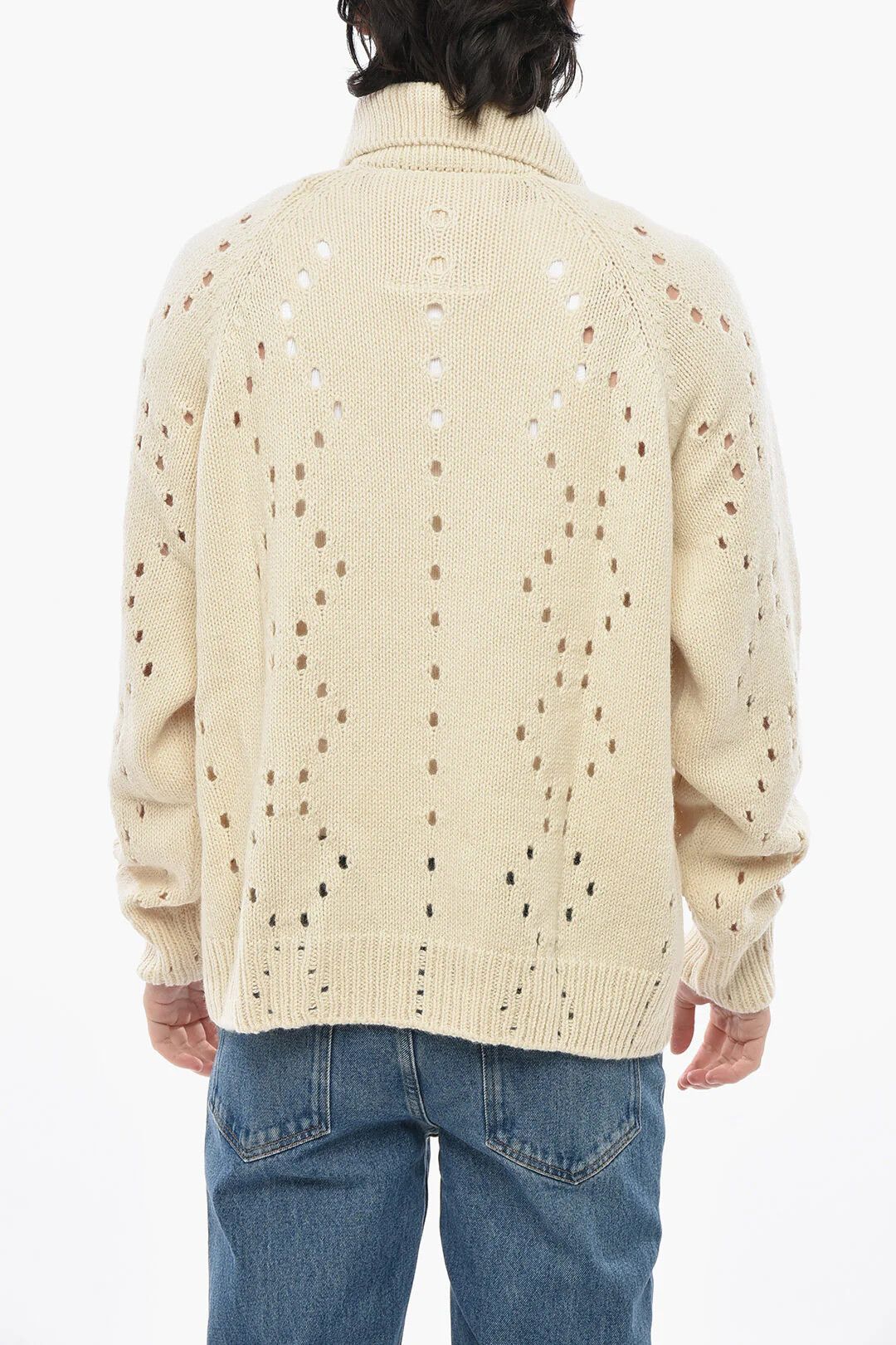 Givenchy og1mm0326 Openwork Alpaca-Blend Sweater in White Size US XS / EU 42 / 0 - 2 Thumbnail