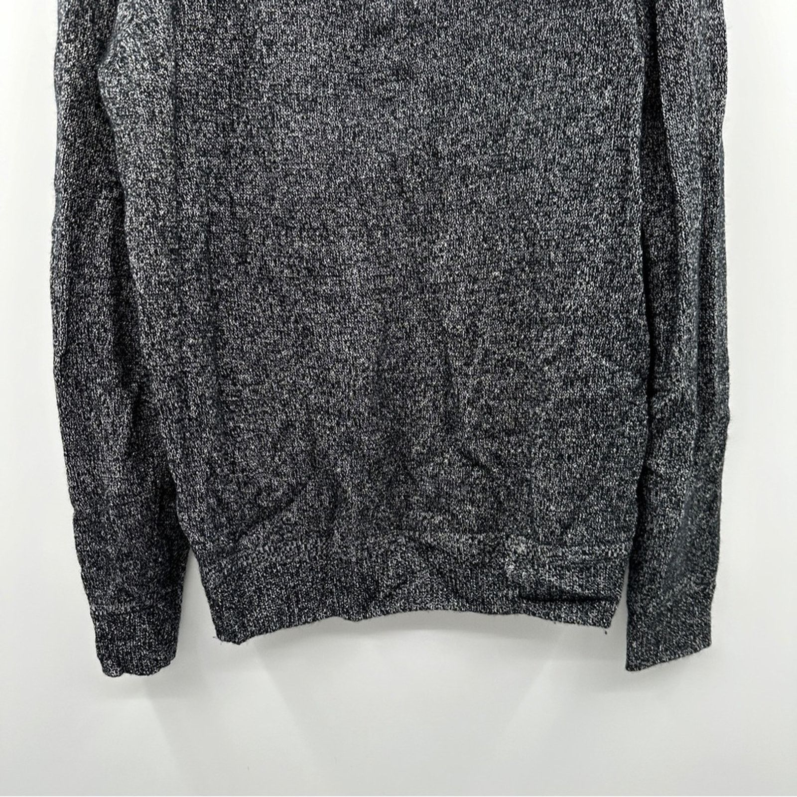 Nordstrom Nordstrom Black & White Cashmere Silk Long Sleeve Sweater Size US L / EU 52-54 / 3 - 3 Thumbnail