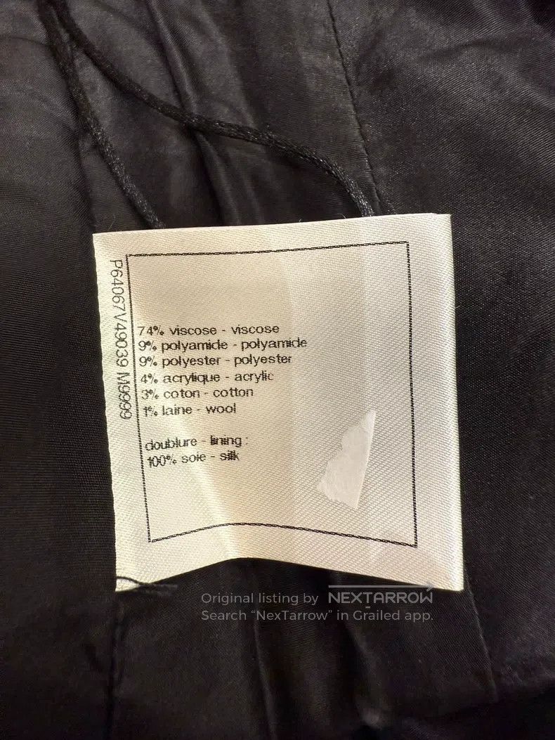 Chanel Chanel Black and white plaid tweed skirt Size 42" / US 20 - 7 Thumbnail
