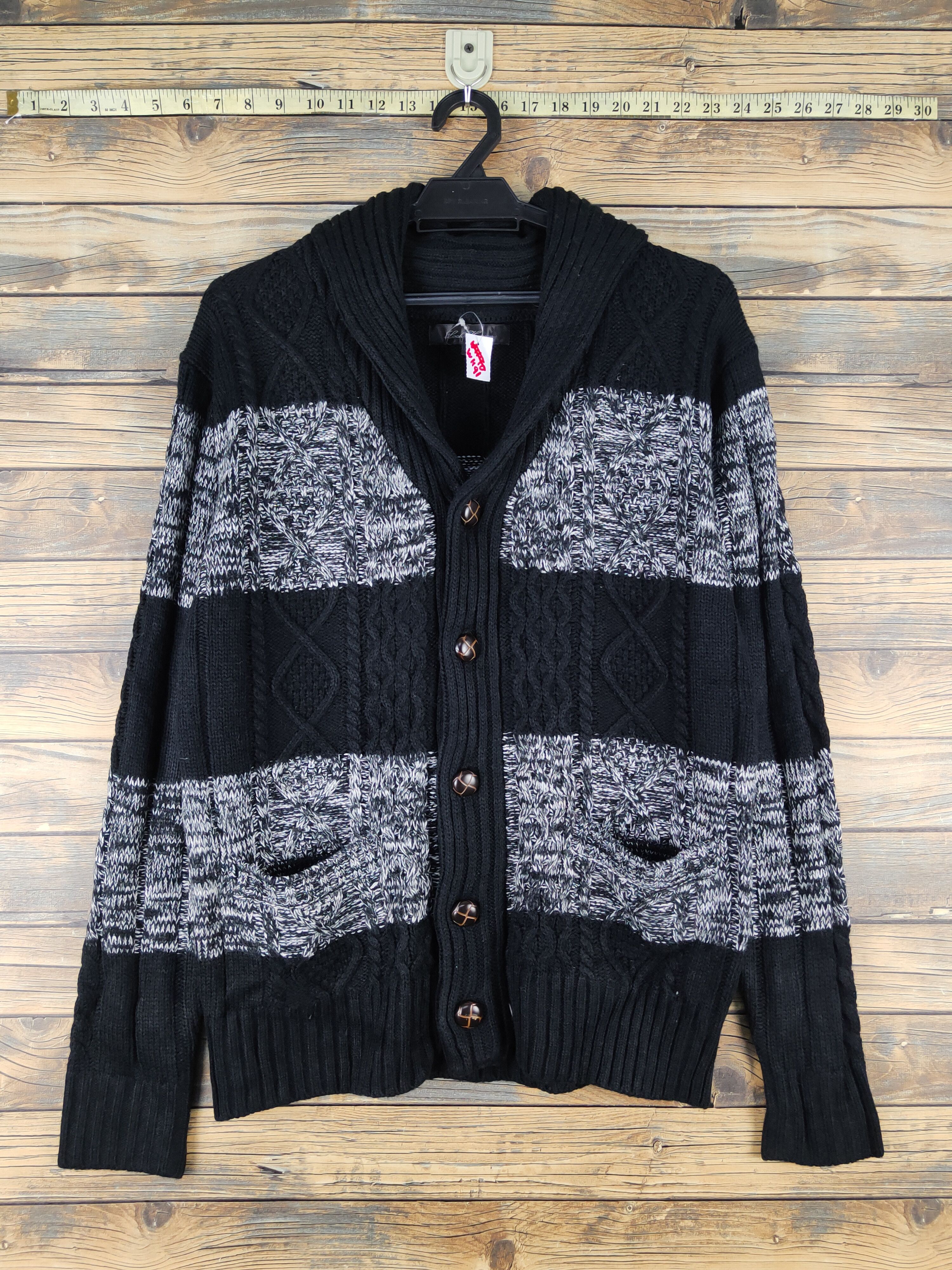 Aran Isles Knitwear Lock Heaven Black Knitwear Cardigan #W1191 Size L / US 10 / IT 46 - 1 Thumbnail