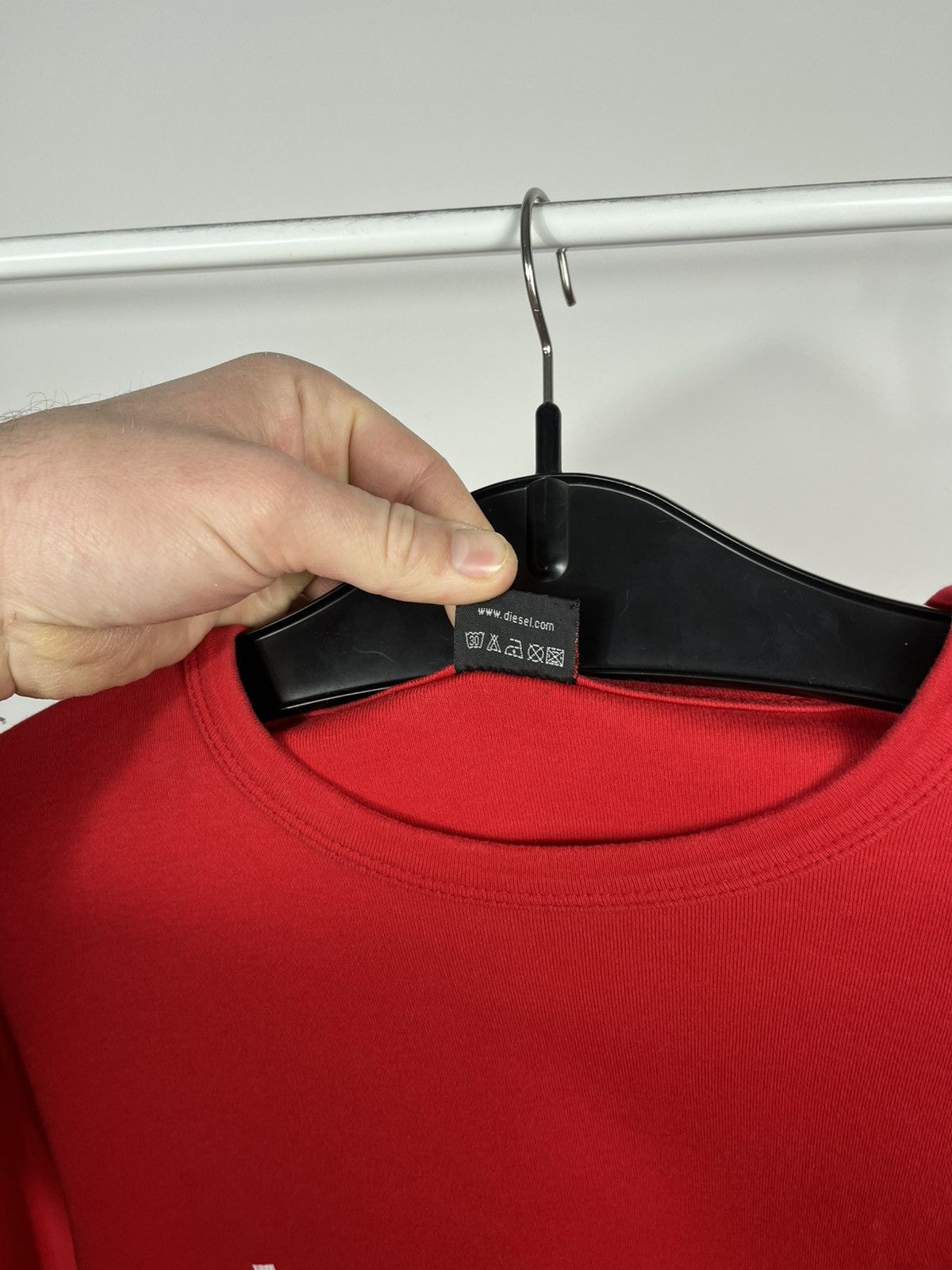 Diesel Diesel Mens Red Long Sleeve Logo Shirt XL Casual Streetwear Size US XL / EU 56 / 4 - 11 Thumbnail