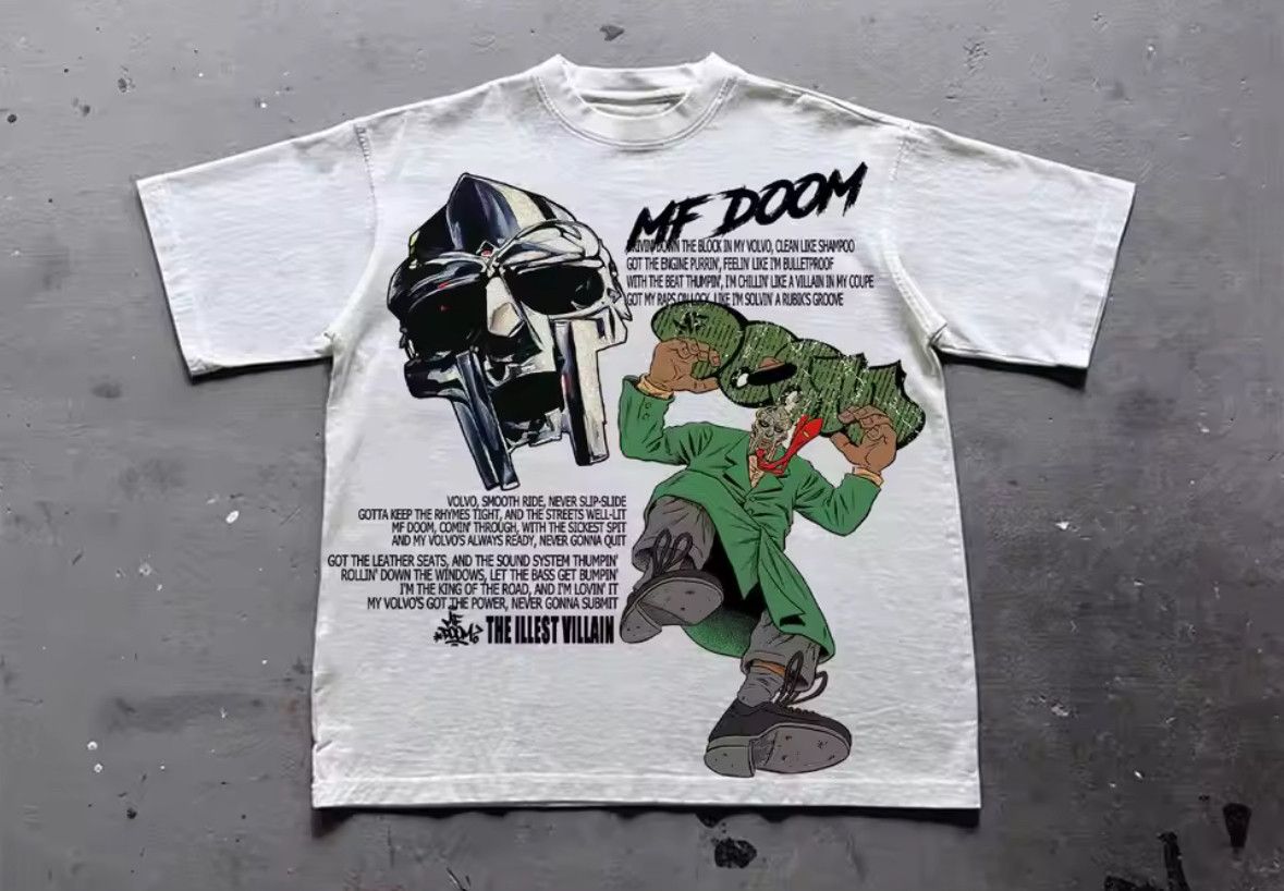 Japanese Brand Retro Vintage Mf Doom Pattern Graphic Short Sleeve T-Shirt Size US L / EU 52-54 / 3 - 1 Thumbnail