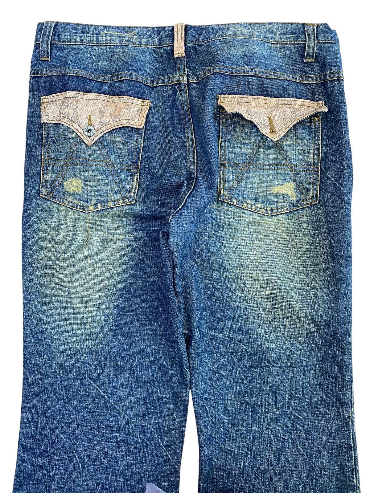 Japanese Brand Beach Sound Brand Whiskers Mud Wash Stye Loose Jeans Size US 34 / EU 50 - 4 Thumbnail