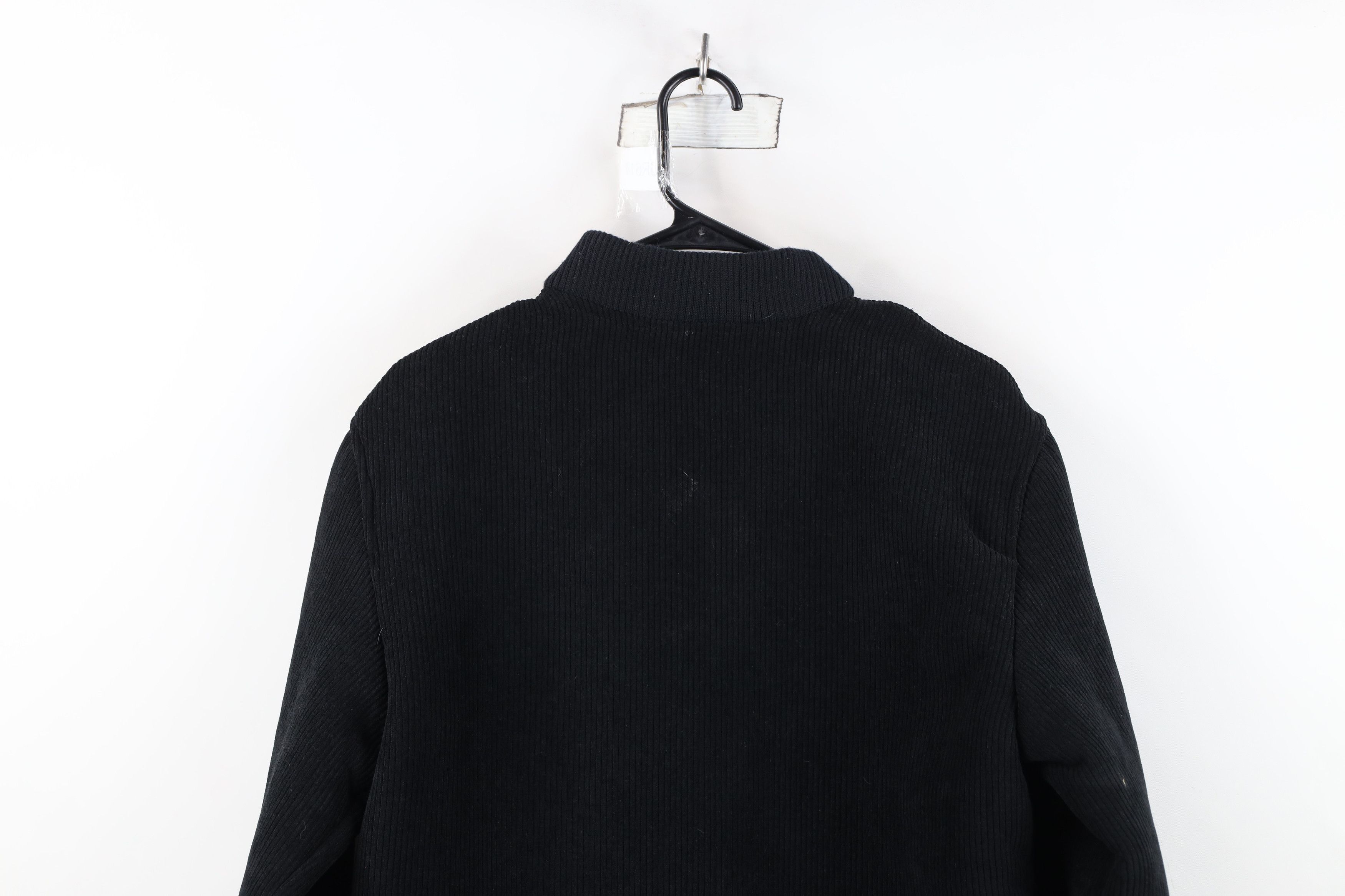 Vintage Vintage 90s Y2K Streetwear Corduroy Bomber Jacket Black Size US M / EU 48-50 / 2 - 14 Thumbnail