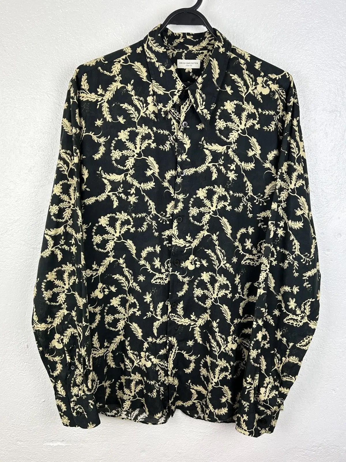Dries Van Noten Dries Van Noten Floral Leaves Ornament Long Sleeve Shirt Size US L / EU 52-54 / 3 - 1 Thumbnail
