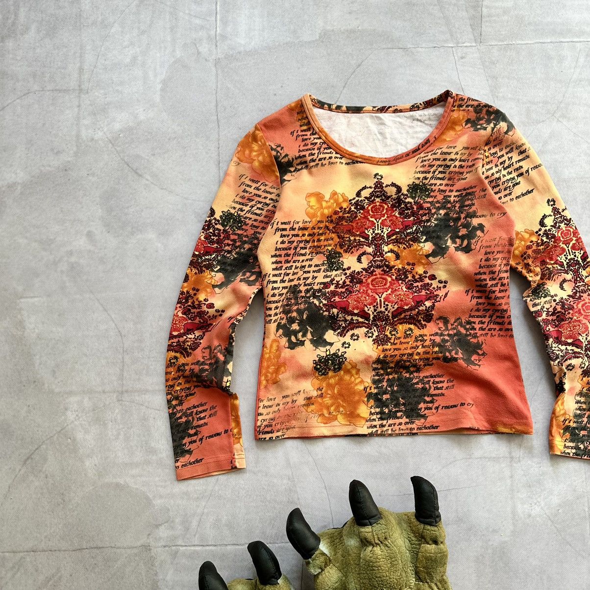 Hysteric Glamour × Undercover 00s Jean Paul Gaultier Style Long Sleeve T Shirt Tee Y2K JPG Size S / US 4 / IT 40 - 3 Thumbnail