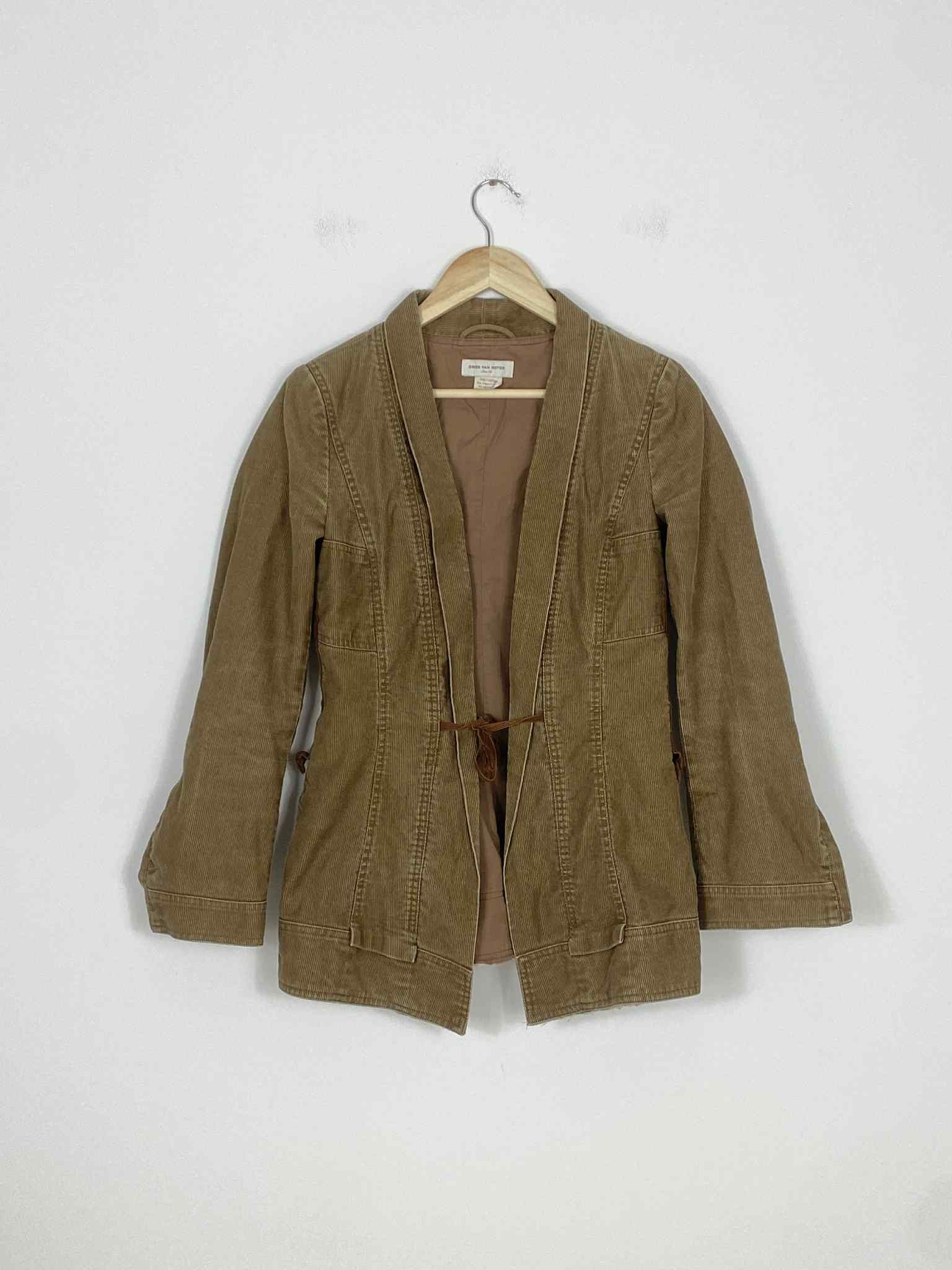 Dries Van Noten × Vintage Dries Van Noten Archive Corduroy Tied Jacket Distressed Size M / US 6-8 / IT 42-44 - 1 Thumbnail