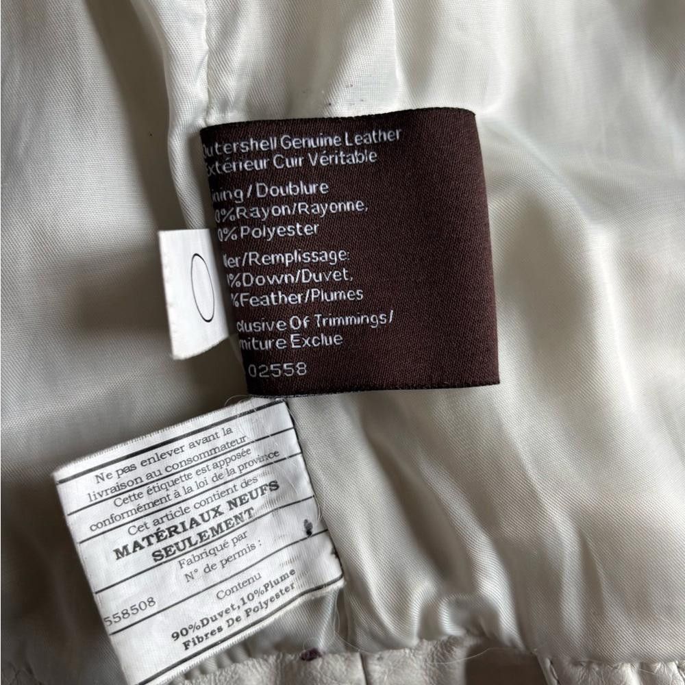 Danier Danier cream Leather Down-Filled Puffer Jacket Size M / US 6-8 / IT 42-44 - 5 Thumbnail