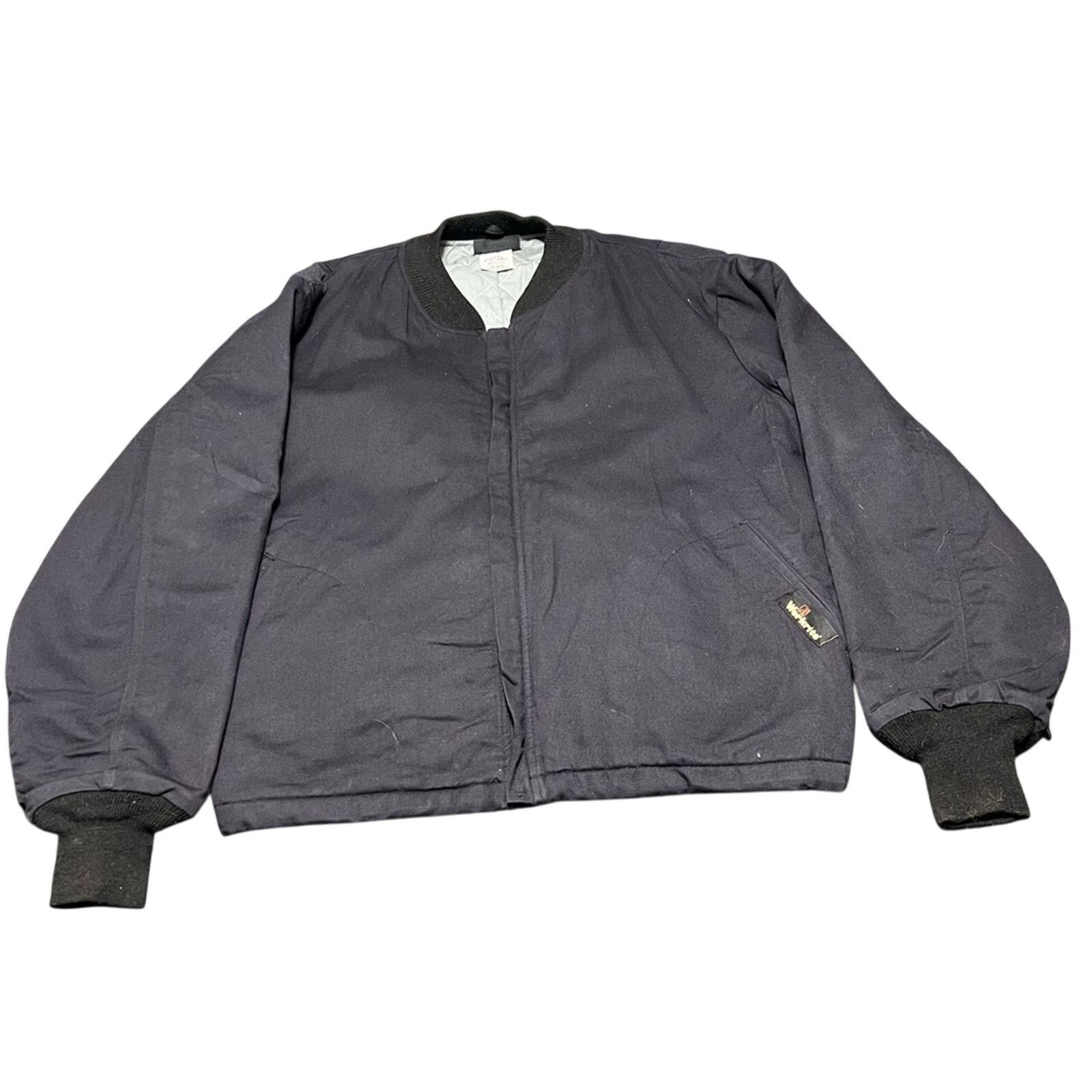 Vintage Vintage Workrite FR Quilted Lined Bomber Jacket Mens RARE Size US XL / EU 56 / 4 - 1 Thumbnail