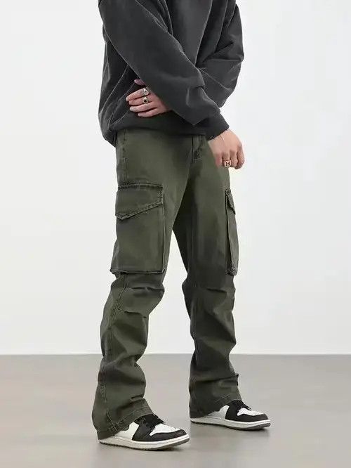 Jean fade distressed function pleated cargo pants Size US 32 / EU 48 - 2 Thumbnail