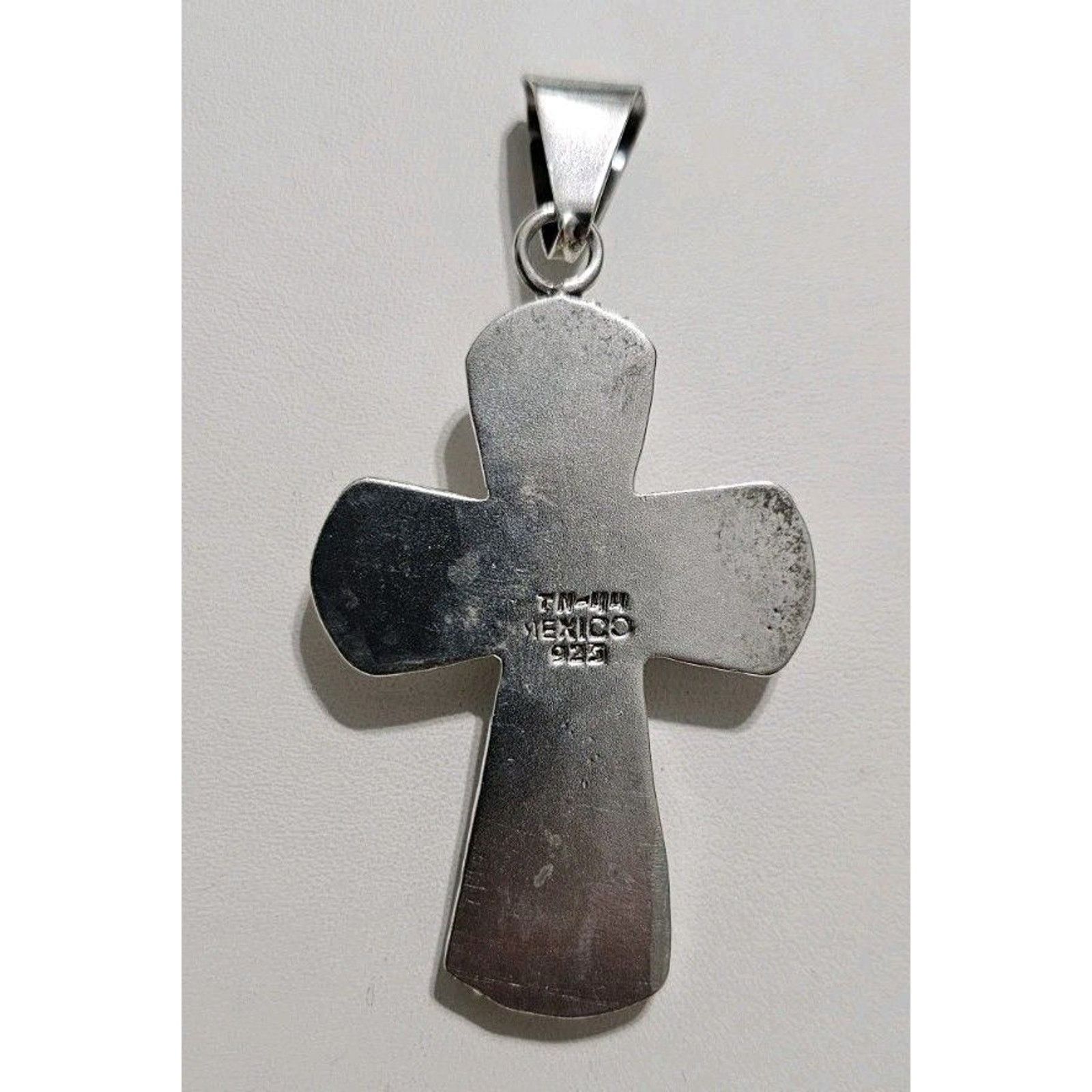 Other Vintage Chunky Sterling Silver Cross Red Jasper Stone Size ONE SIZE - 7 Thumbnail