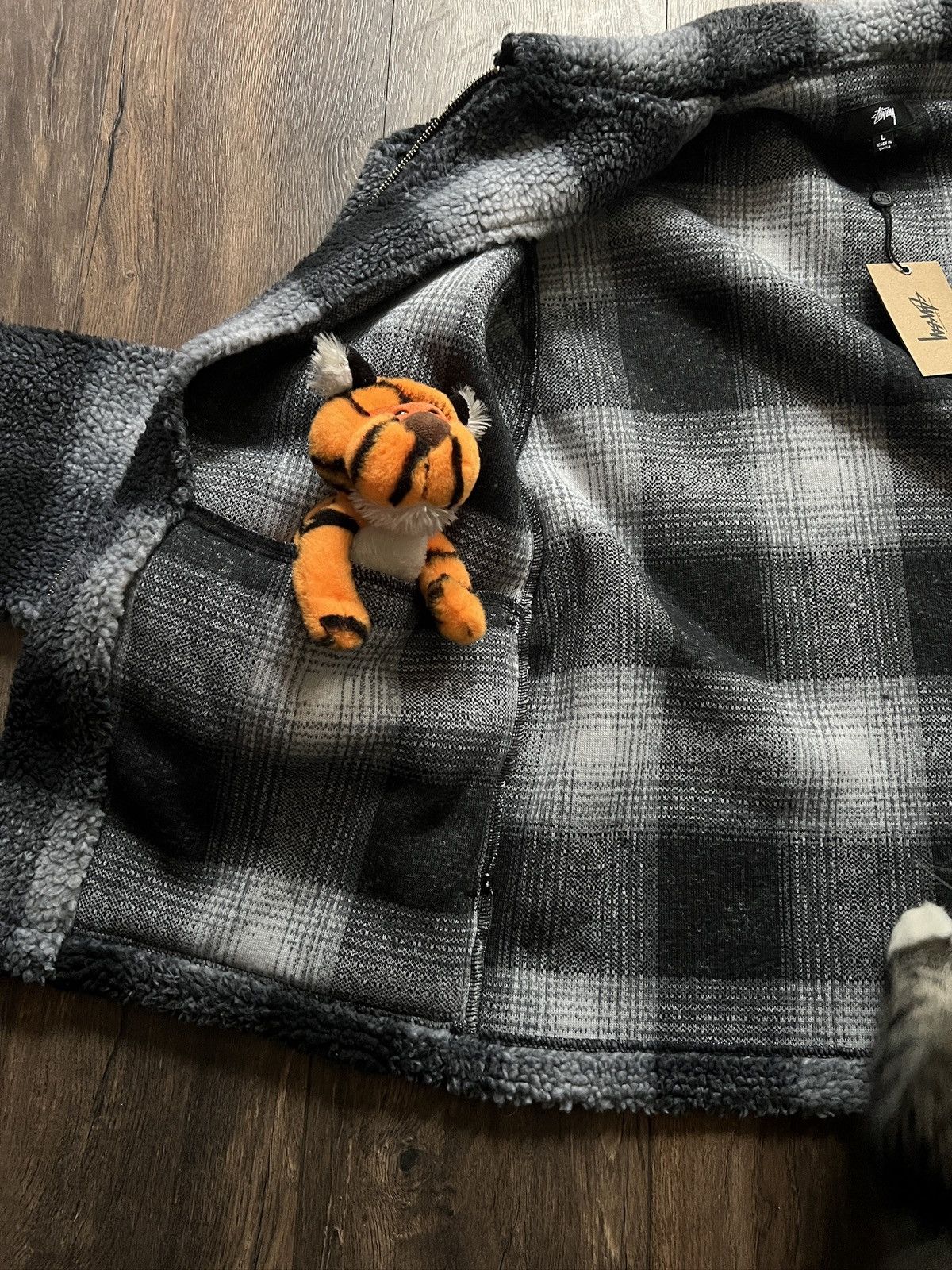 Stussy Stussy Shadow Plaid Sherpa Jacket Size US L / EU 52-54 / 3 - 8 Thumbnail