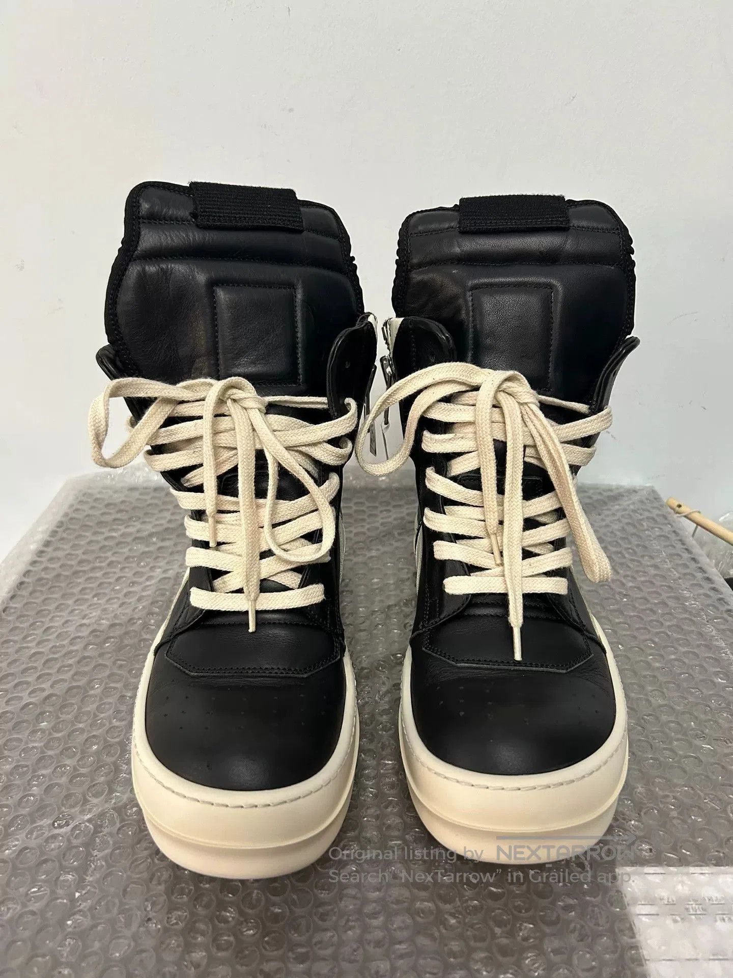 Rick Owens Rick Owens Leather High Top Sneakers. Size US 6.5 / EU 39-40 - 2 Thumbnail