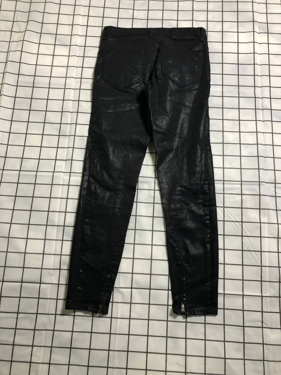 Allsaints All Saints Low Rise Cropped Skinny Jeans, Coated, Petrel Size 25" / US 0 / IT 36 - 15 Thumbnail