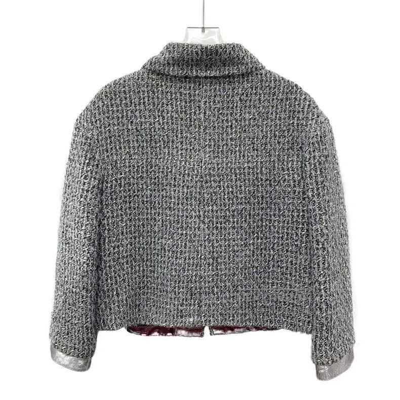 Chanel Chanel Supermarket Series Silver Illusion Silk Lapel Zippe Size XS / US 0-2 / IT 36-38 - 2 Thumbnail