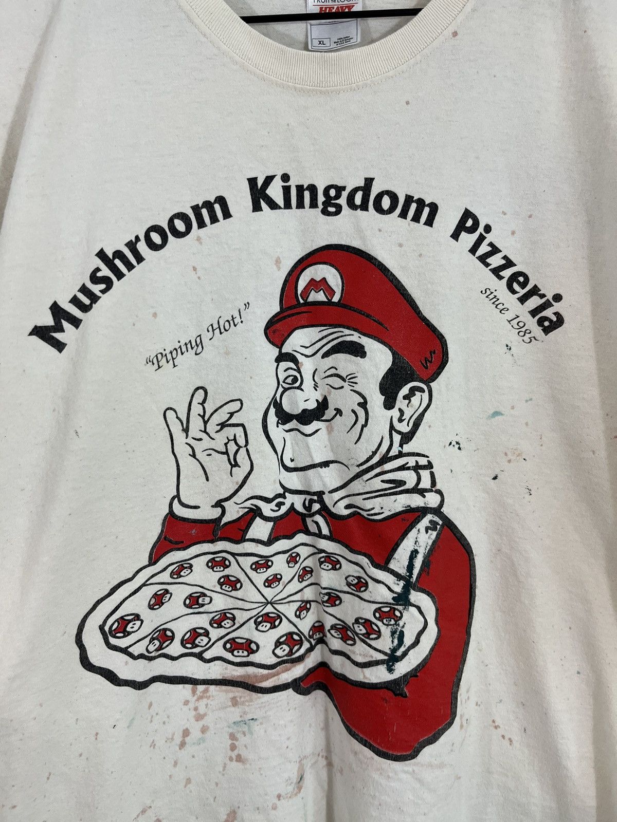Vintage Super Mario Distressed Stained Pizzeria Tee Size US XL / EU 56 / 4 - 8 Thumbnail