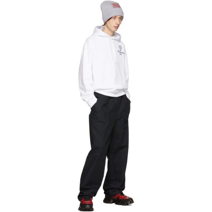 Raf Simons o1y0325 Logo Hoodie in White Size US XS / EU 42 / 0 - 5 Thumbnail