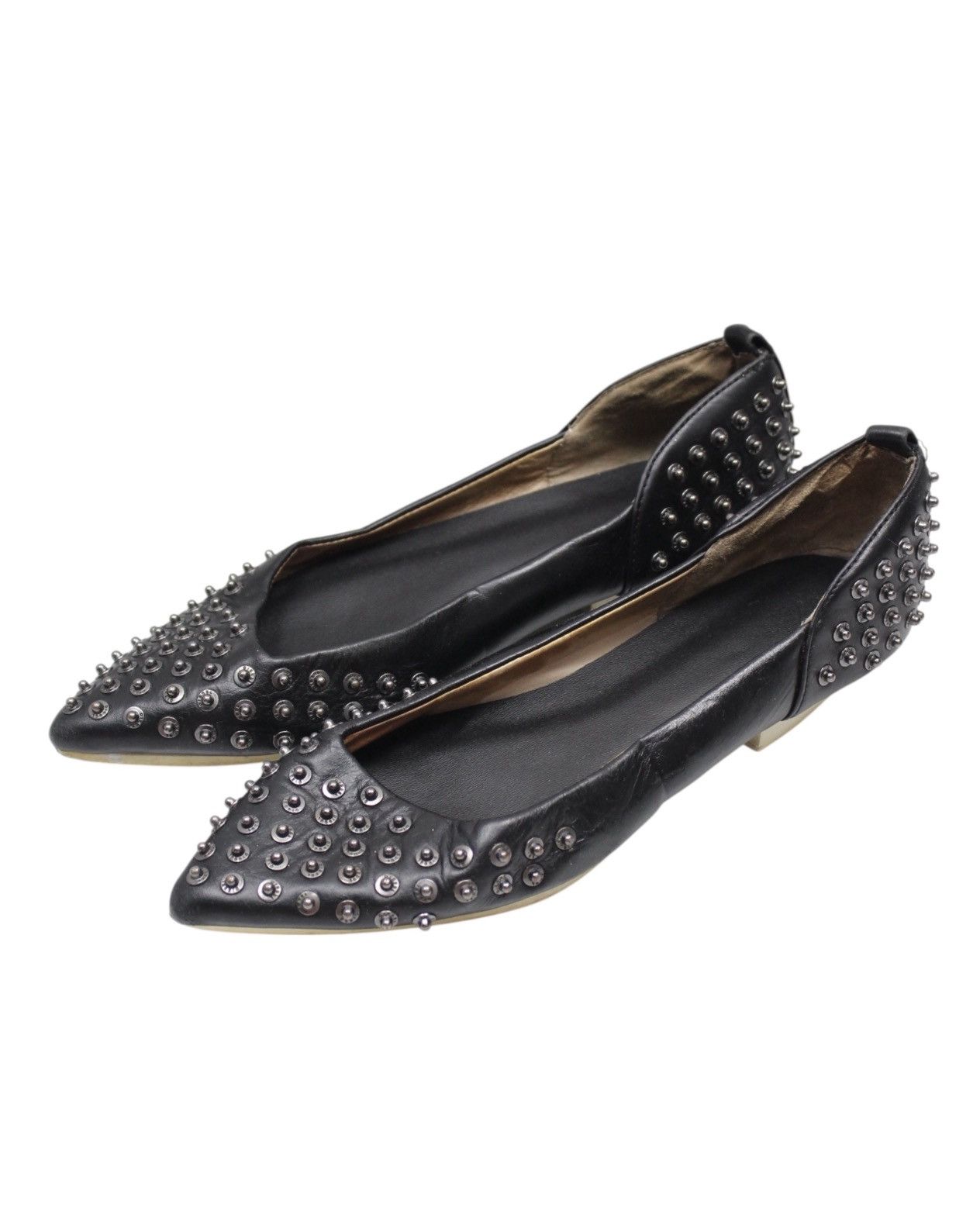 Diesel 2000S DIESEL STUDDED LEATHER POINTED FLATS Size US 6 / IT 36 - 8 Thumbnail