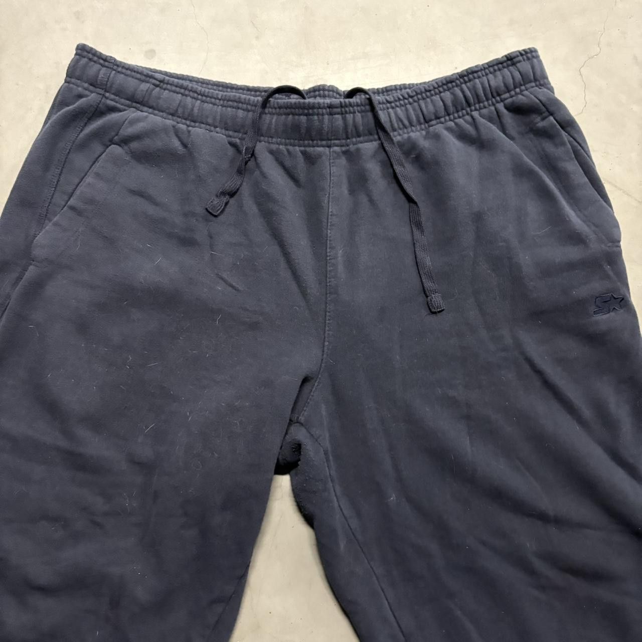 Starter × Vintage Crazy Vintage Y2K/2000s Baggy Navy Blue Wideleg Starter Sweatpants! Size US 40 / EU 56 - 3 Thumbnail